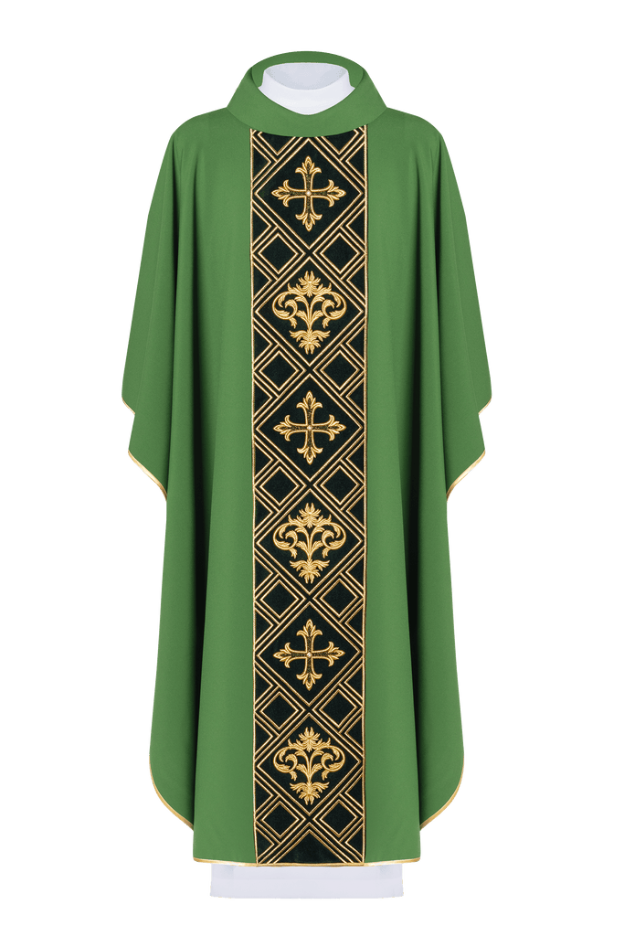 Ornat haftowany Krzyż Zielony