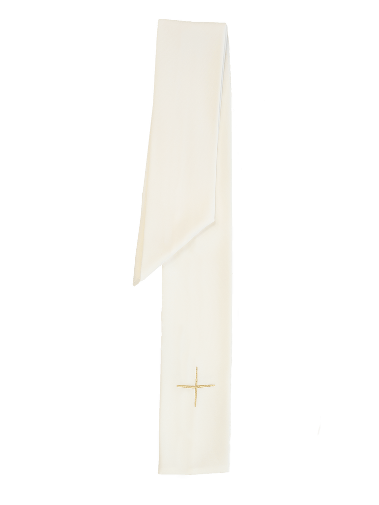 Ornat haftowany z symbolem krzyża KOR/227 Ecru