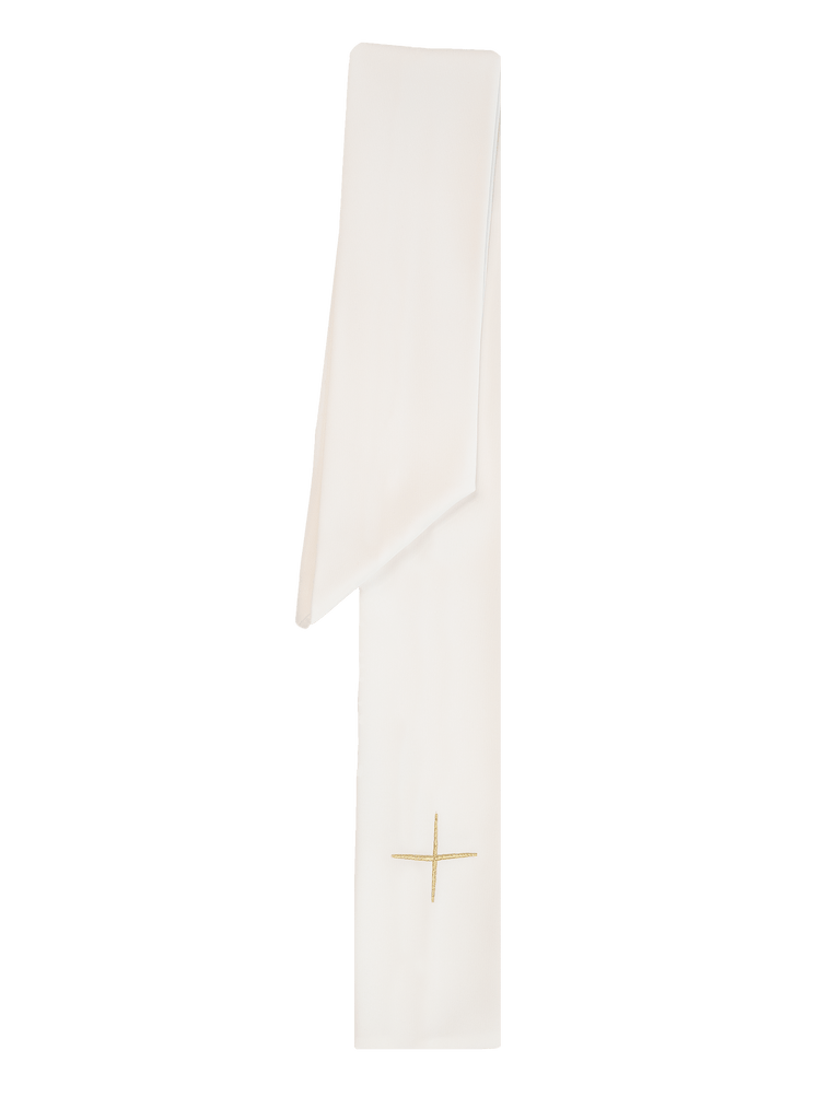 Ornat haftowany Krzyż z symbolem IHS KOR/017 Ecru - ORNATY.PL