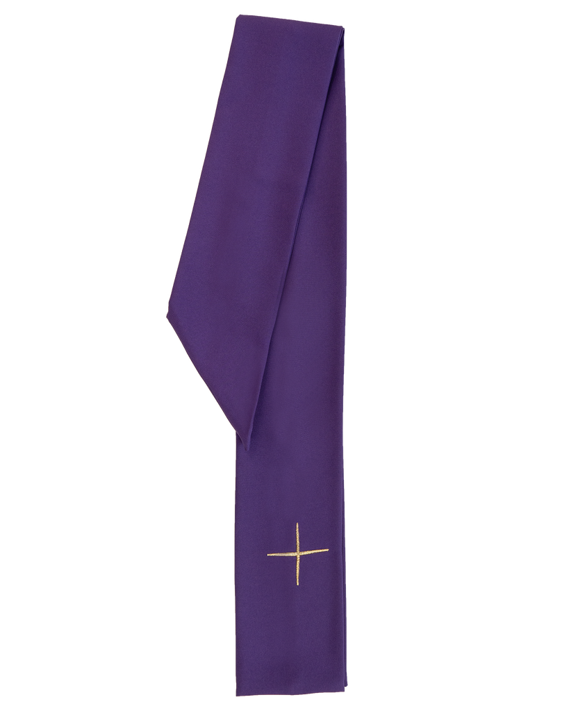 Ornat haftowany z symbolem krzyża KOR/227 Fioletowy