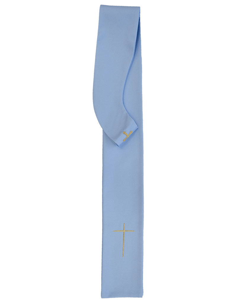 Ornat liturgiczny Maryjny haftowany z koroną KOR/058 Niebieski
