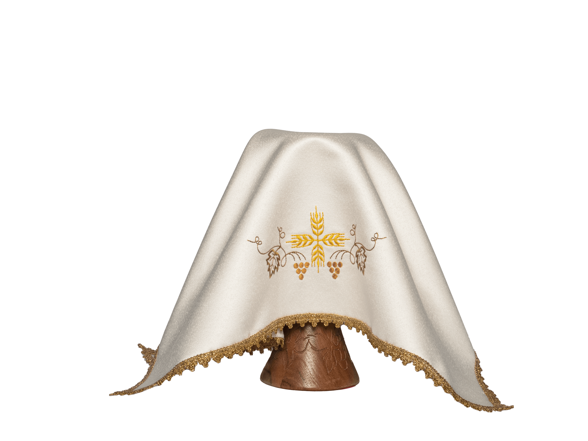 Voile de calice avec bordure dorée KWB/001 50X50 (4szt.) - CHASUBLES.FR