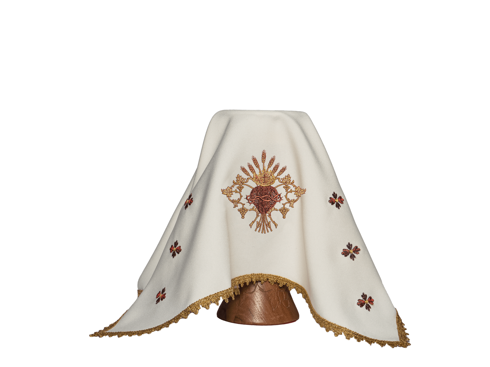 Voile pour le calice avec le symbole du Cœur de Jésus KWB/014 50X50 - CHASUBLES.FR