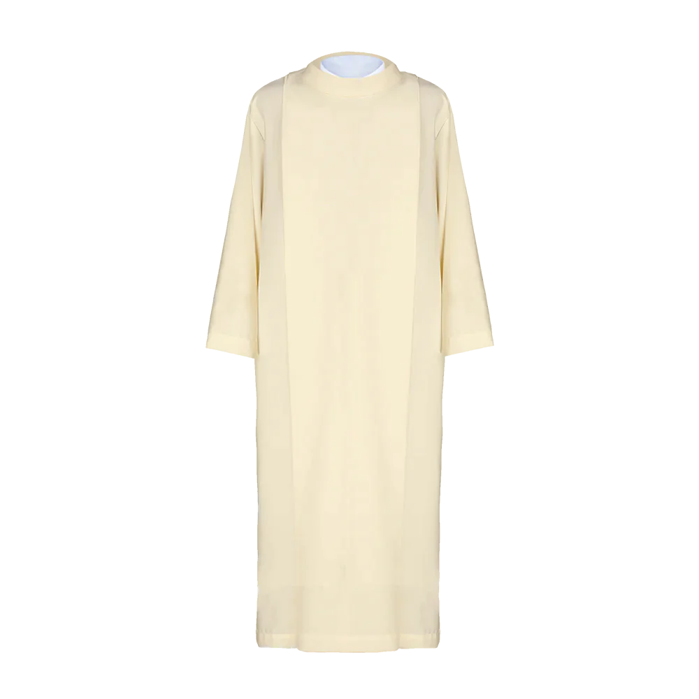 Robe de prêtre unie à col roulé