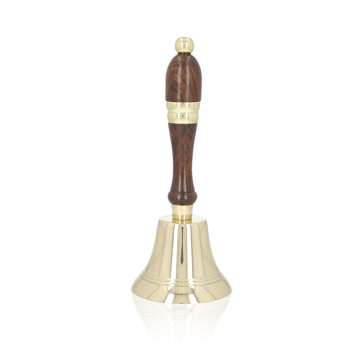 Cloche en laiton avec manche en bois
