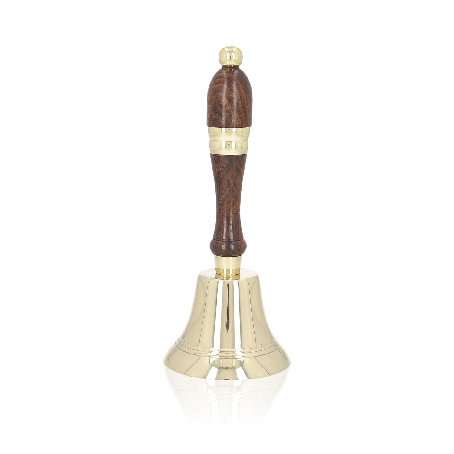 Cloche en laiton avec manche en bois