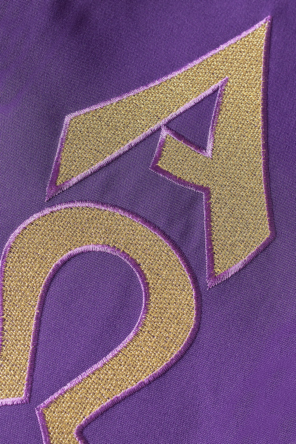 Étole de prêtre brodée Alpha et Omega Violet