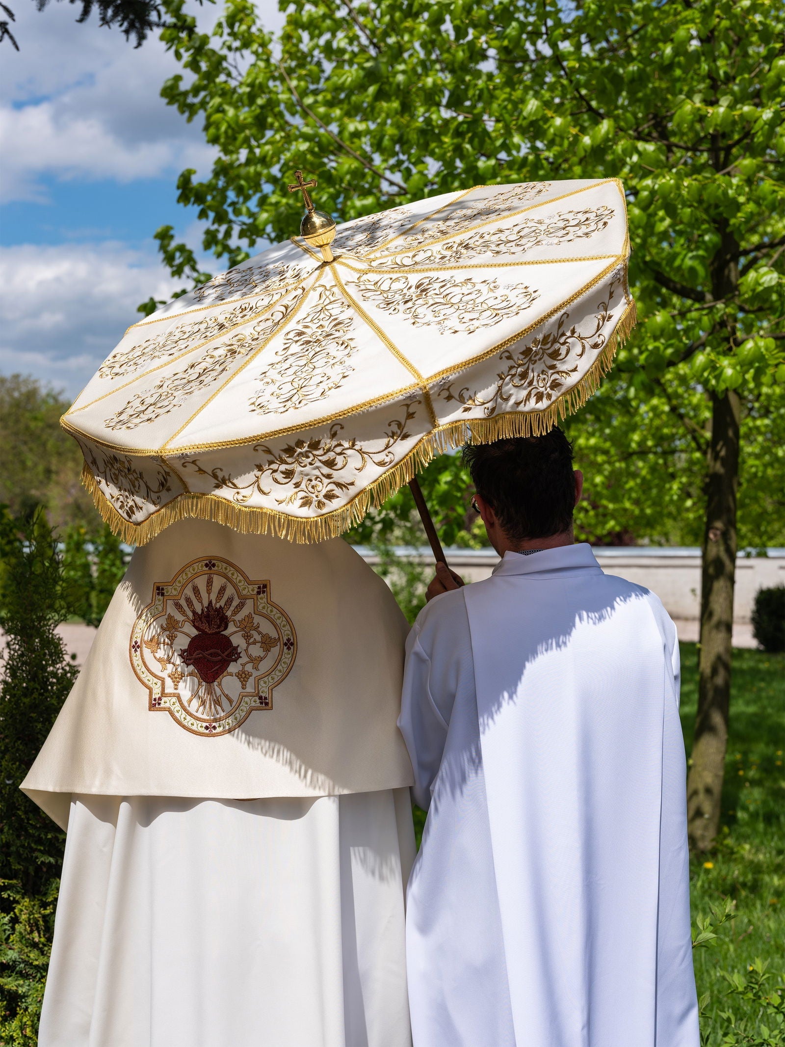 Voile liturgique Cœur de Jésus écru