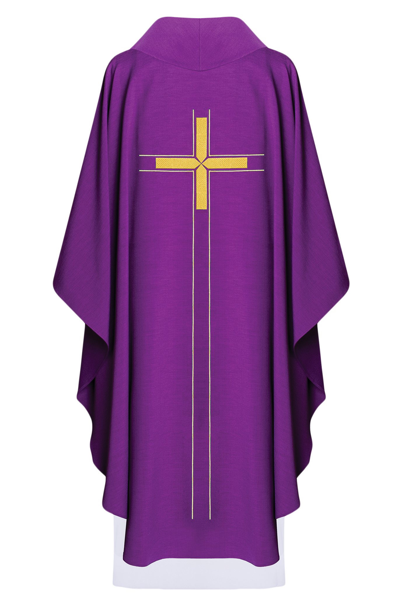 Chasuble verte brodée d'un motif minimaliste