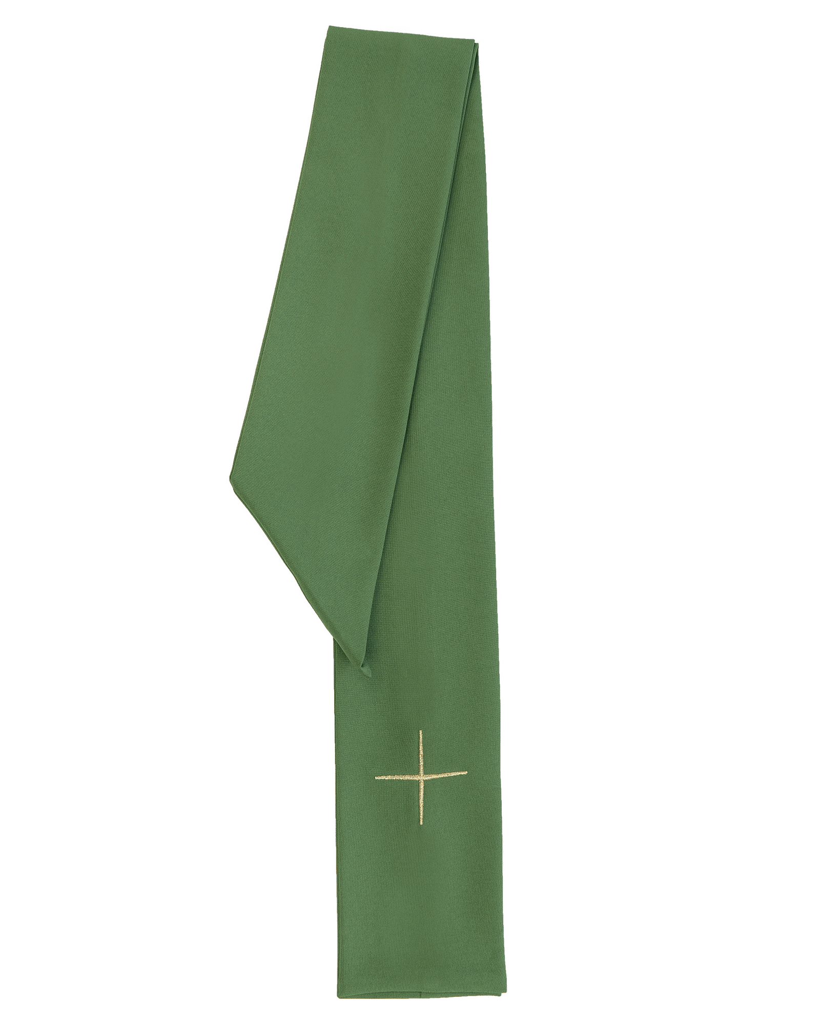 Chasuble verte avec broderie Alpha Omega