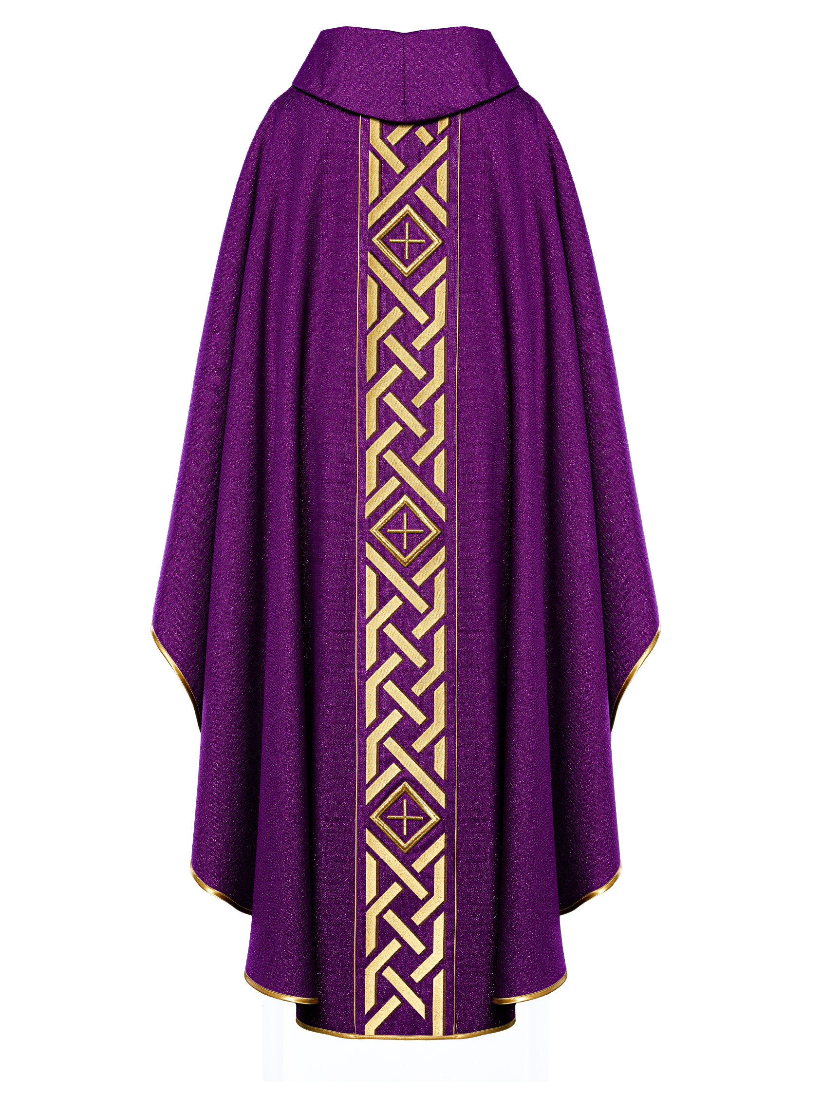 Chasuble brodée Croix violette