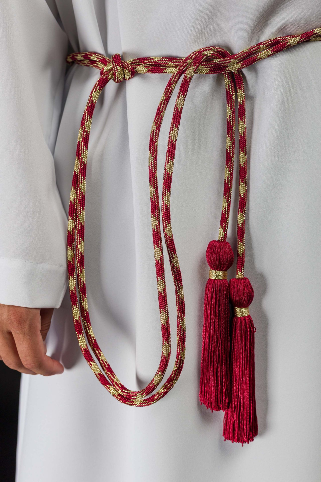 Cordon liturgique rouge et doré