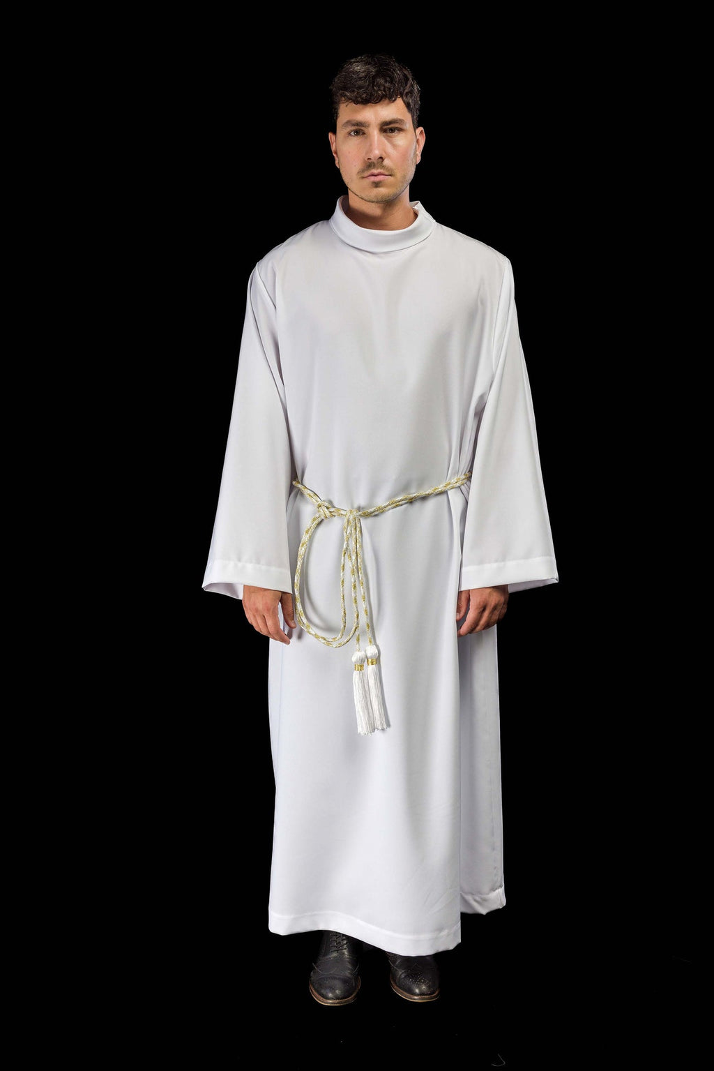 Cordon liturgique blanc et doré