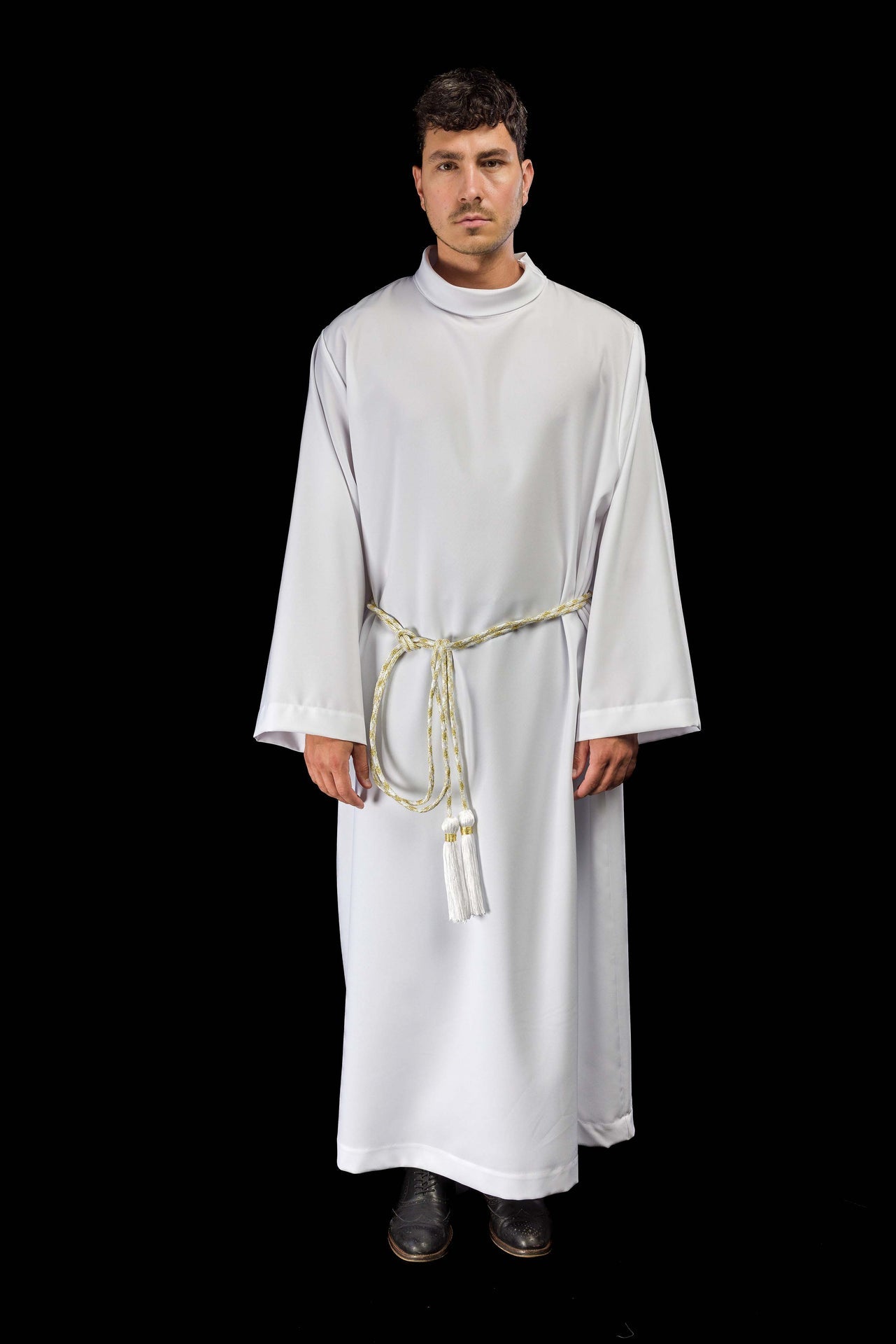 Cordon liturgique blanc et doré