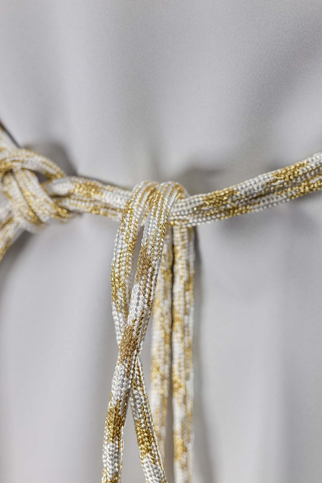 Cordon liturgique blanc et doré