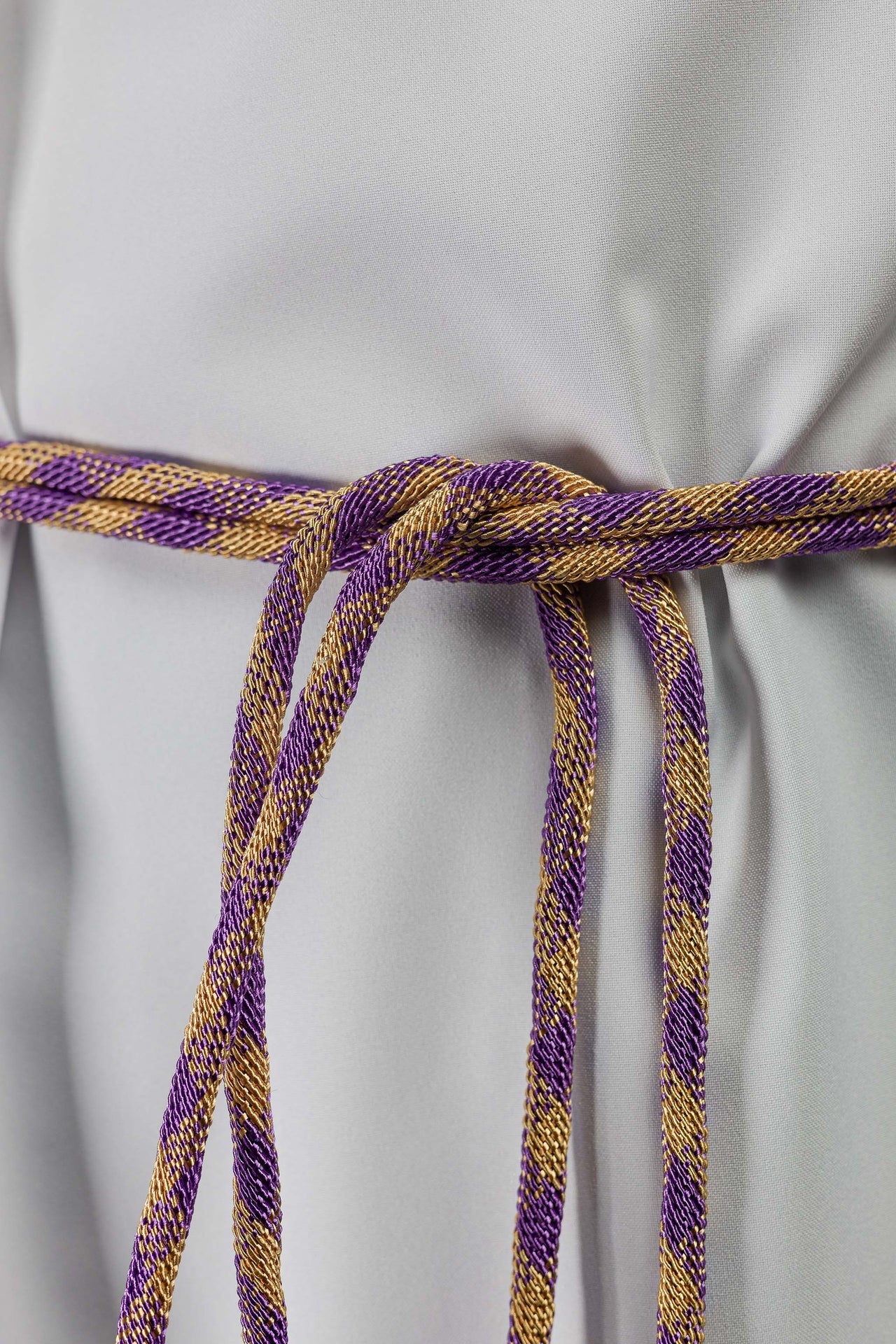 Cordon liturgique violet et doré Premium