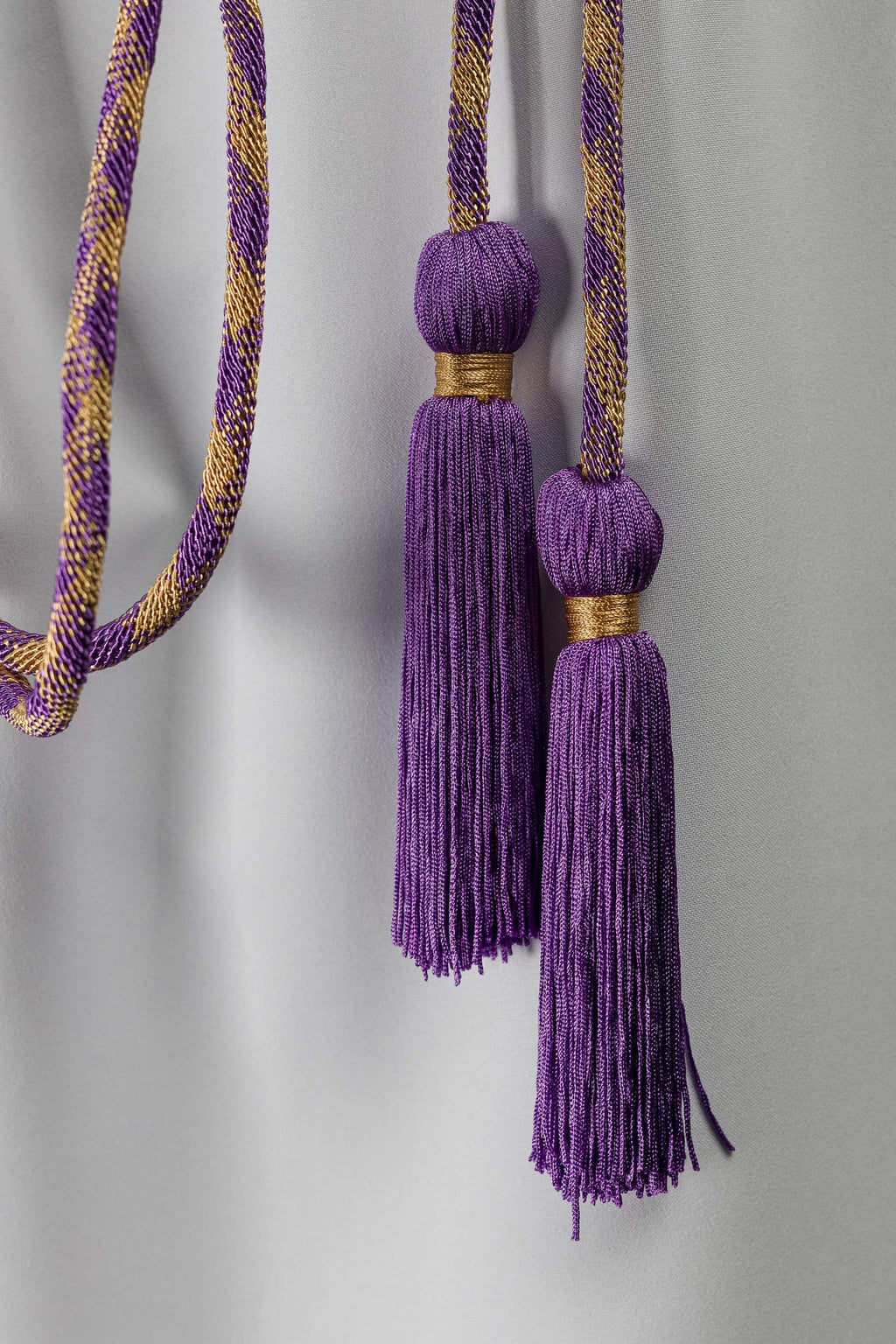 Cordon liturgique violet et doré Premium