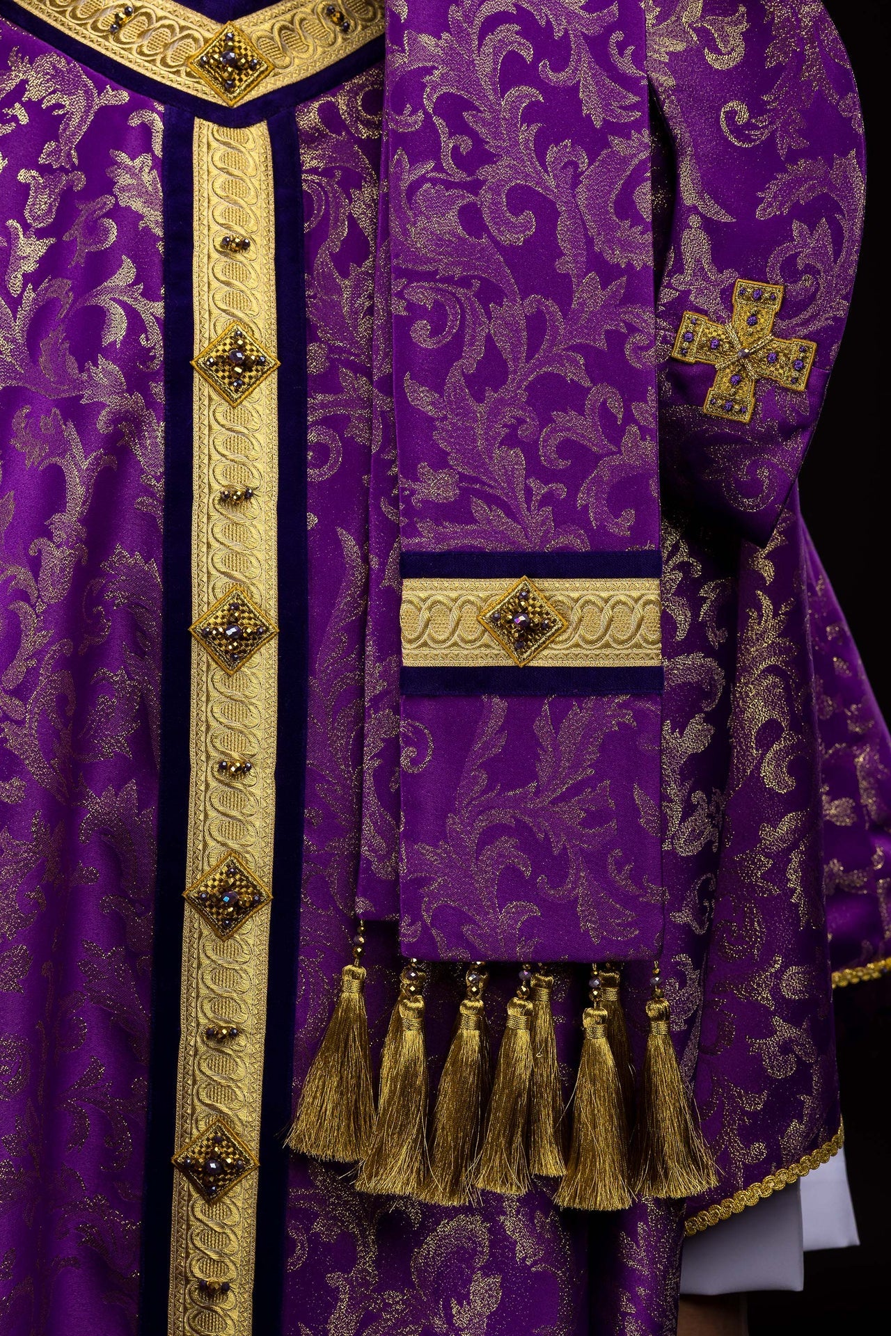 Chasuble artisanale avec pierres naturelles – Handmade 7003