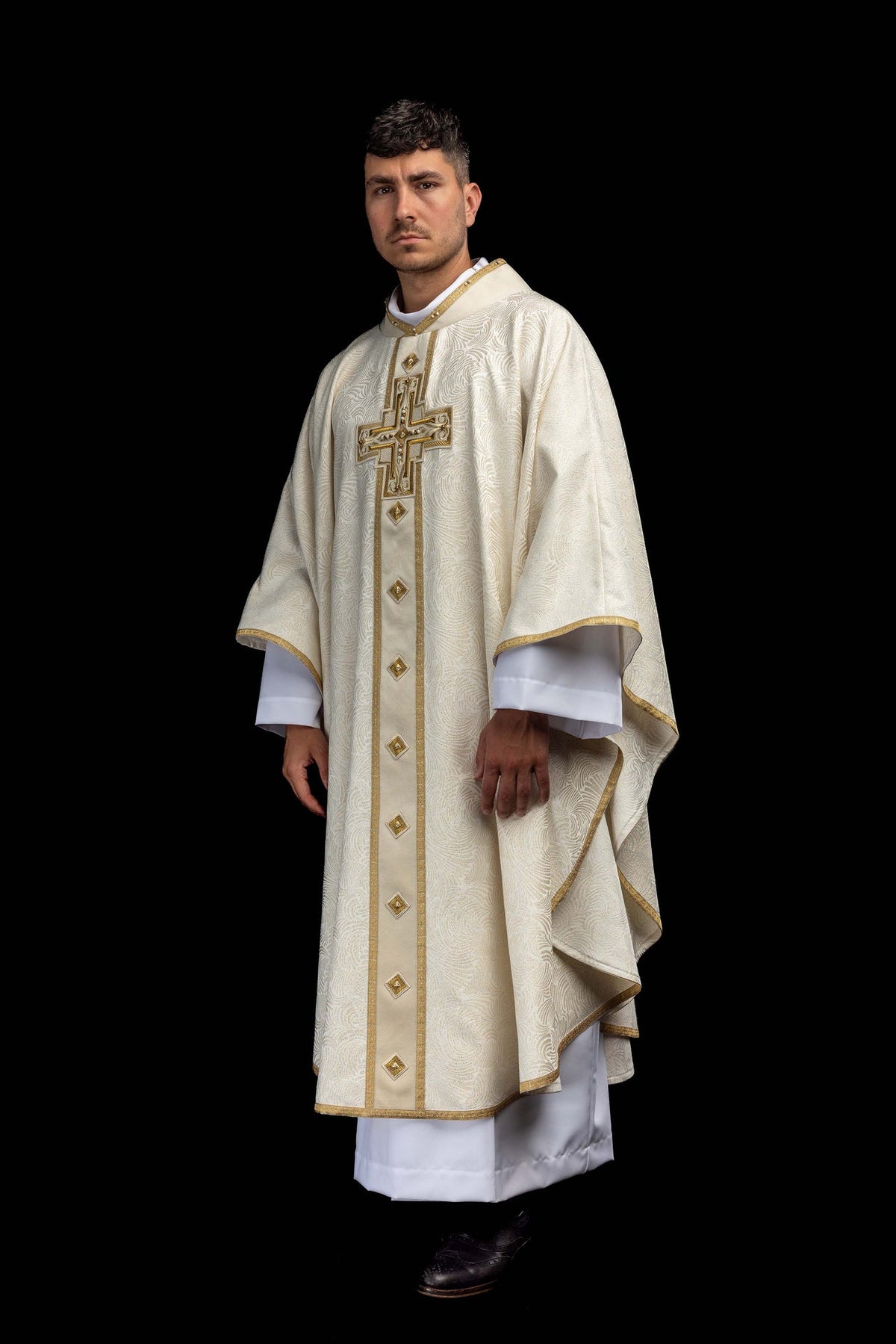 Chasuble avec pierres naturelles, Handmade 7012
