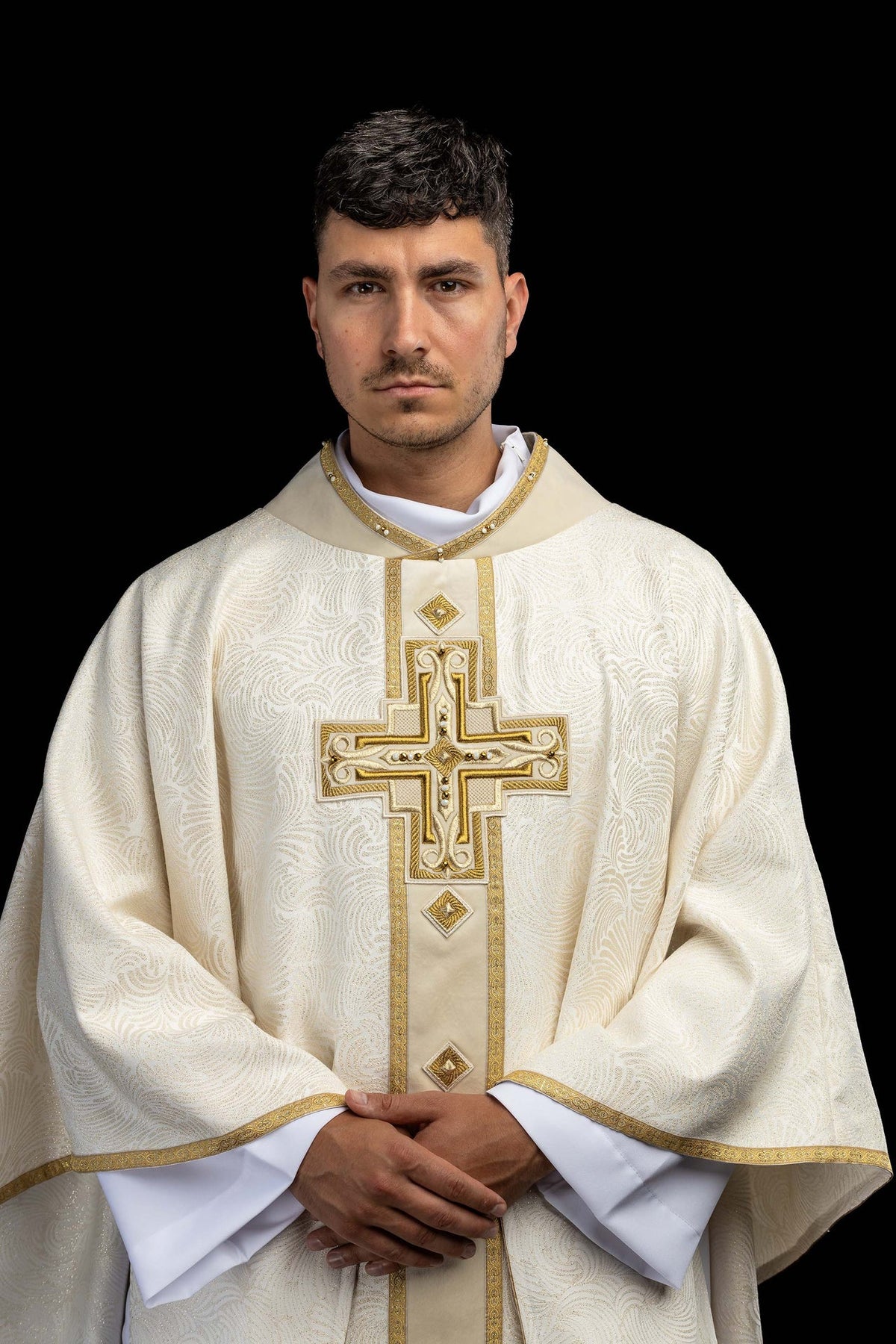 Chasuble avec pierres naturelles, Handmade 7012