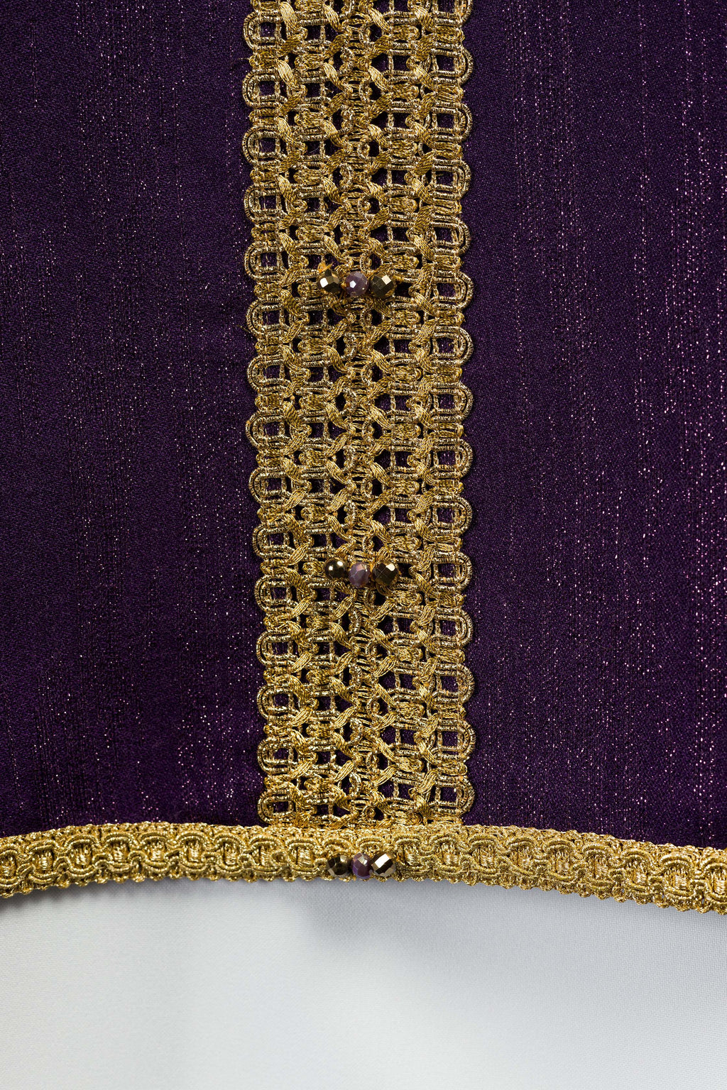 Chasuble faite à la main avec pierres naturelles Handmade 7015 Violet