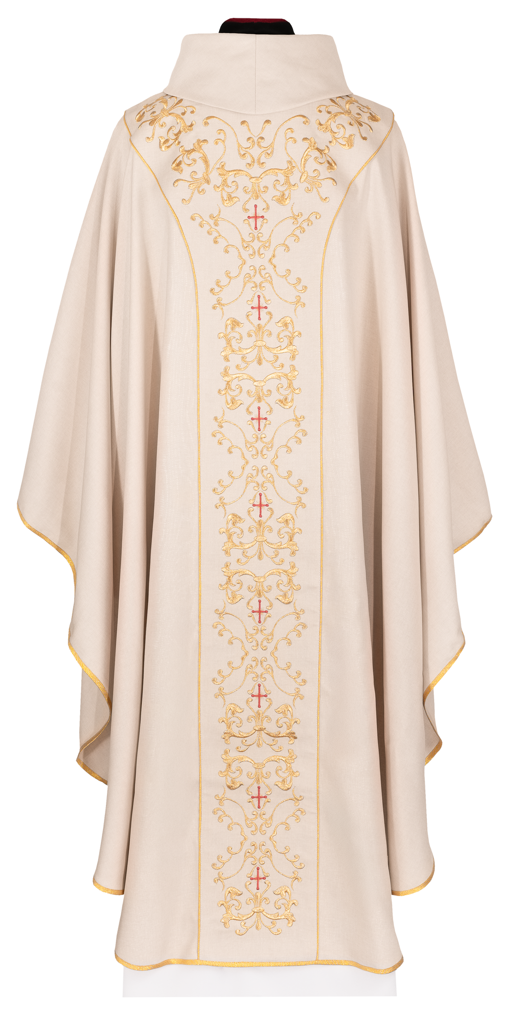 Chasuble brodé couleur écru avec l'image de Jésus Miséricordieux