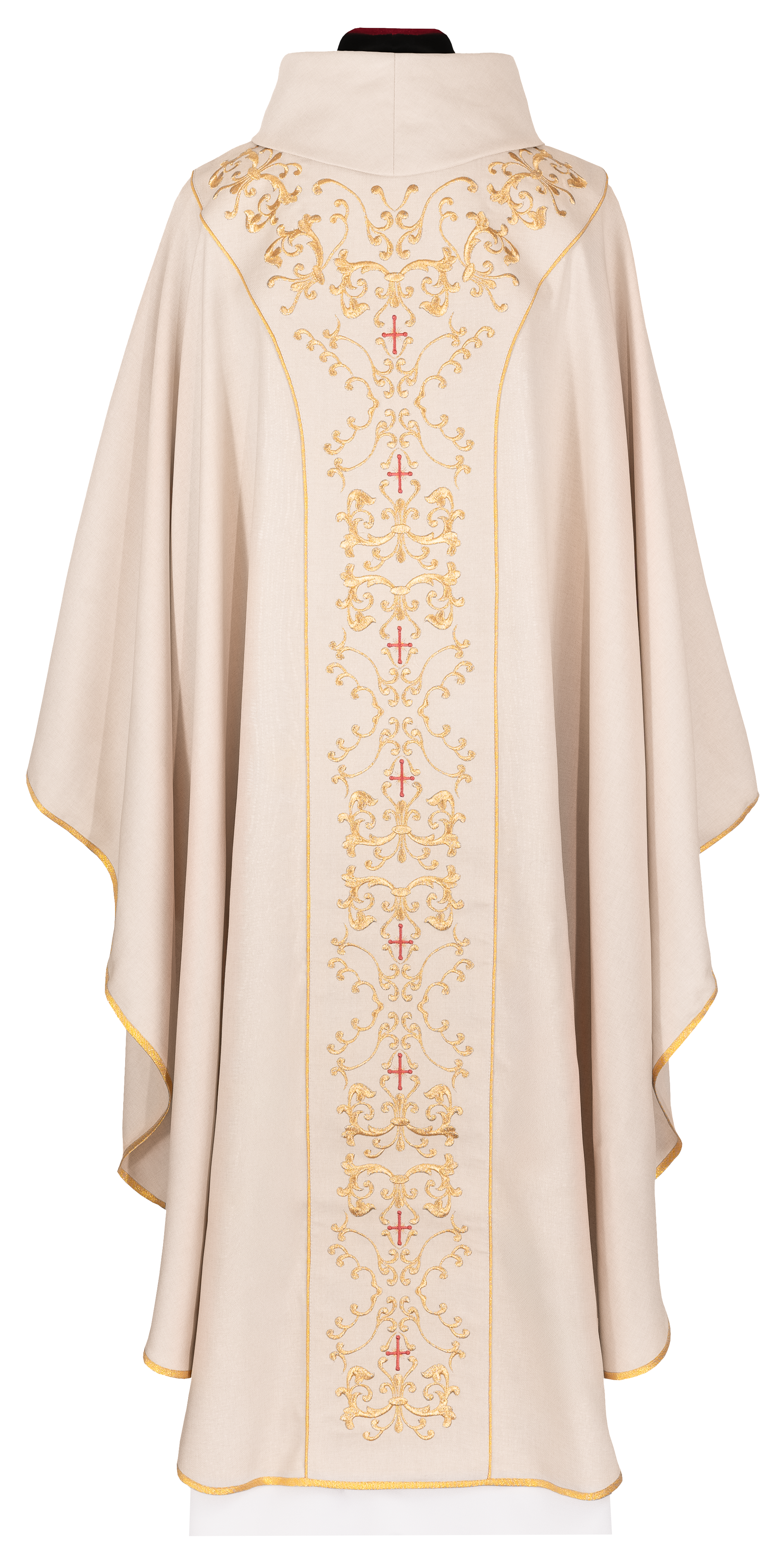 Chasuble brodé couleur écru avec l'image de Jésus Miséricordieux