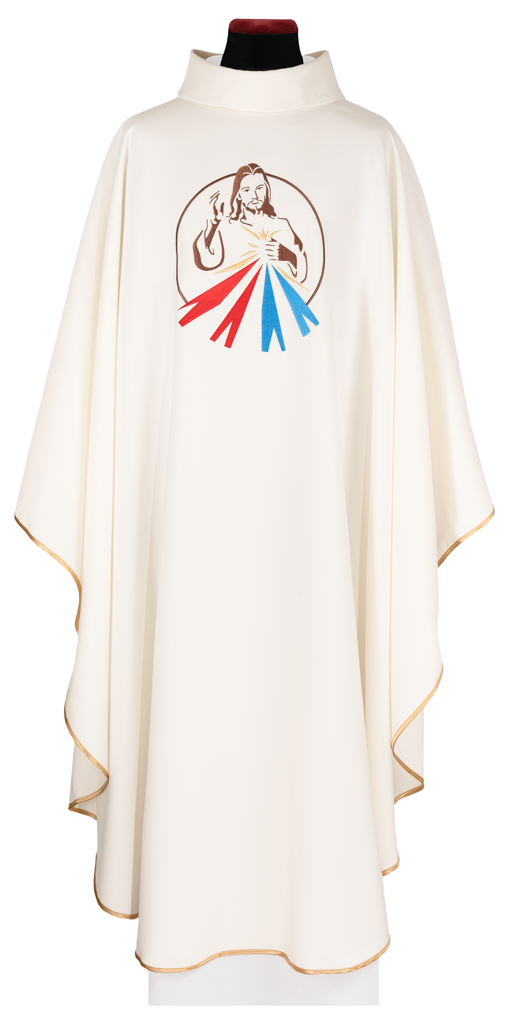 Chasuble écrue avec l’image de Jésus Miséricordieux