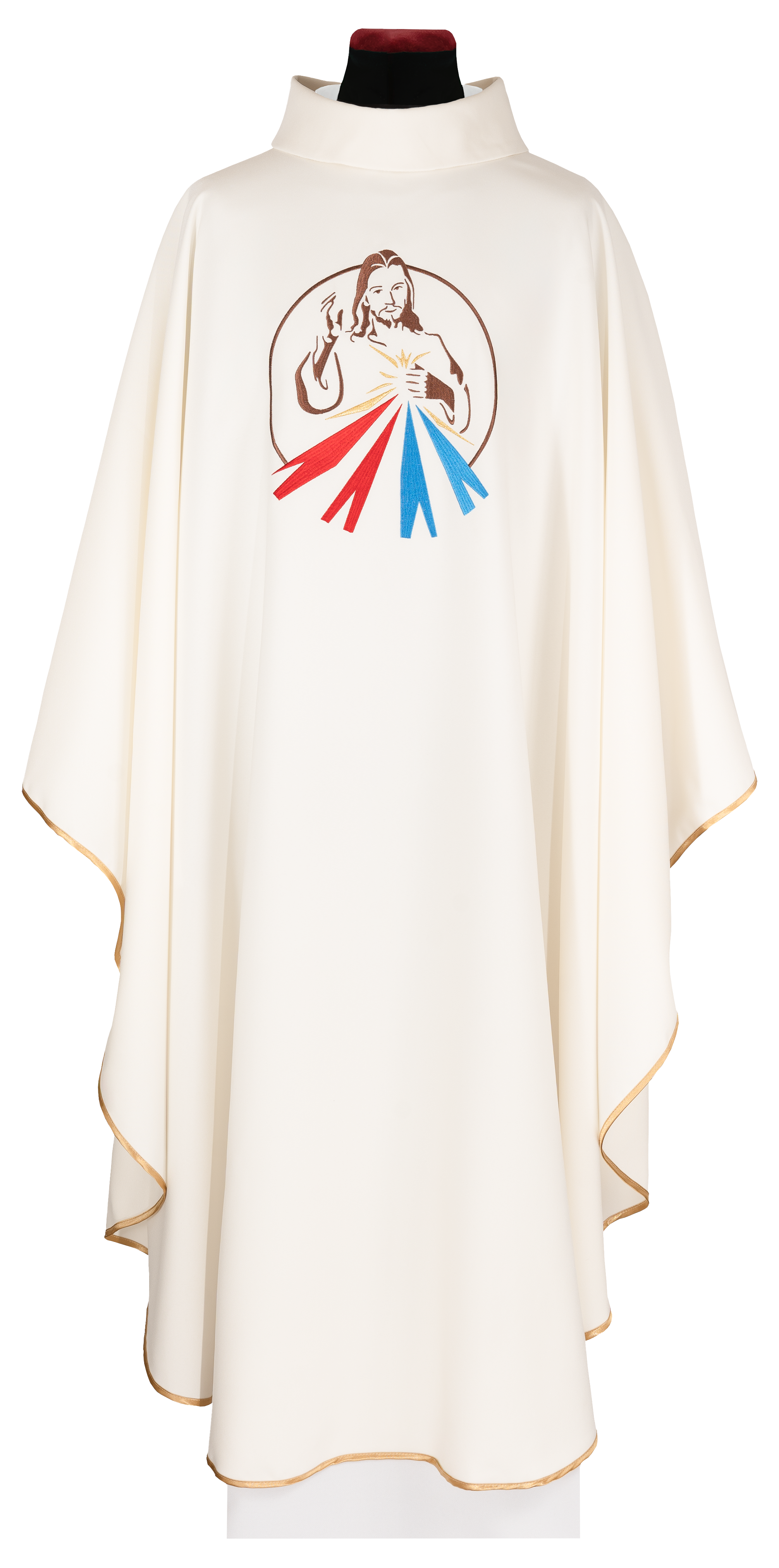 Chasuble écrue avec l’image de Jésus Miséricordieux