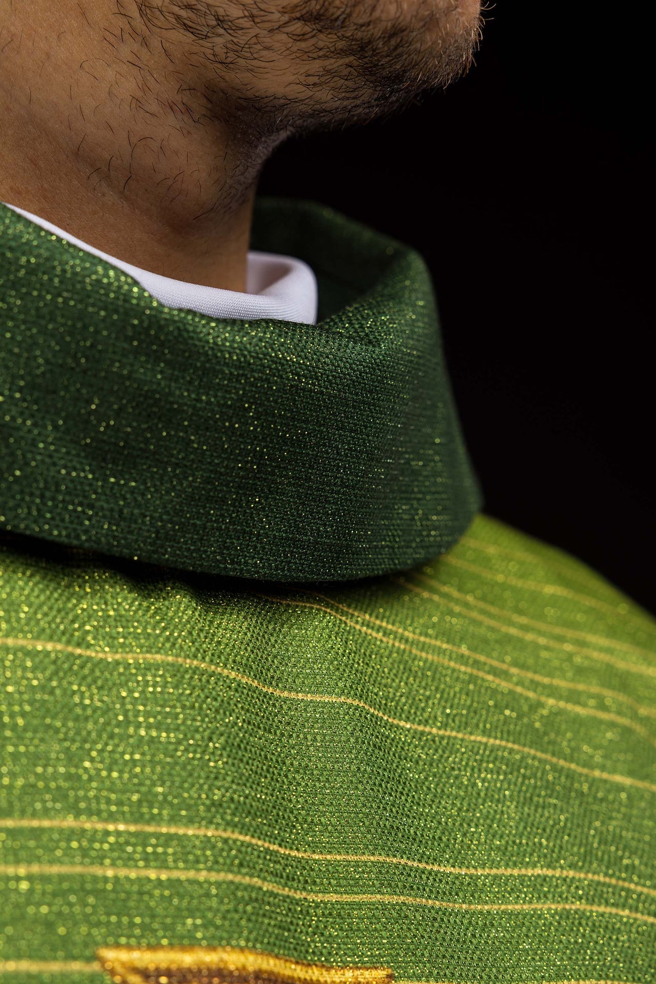 Chasuble imprimée avec Croix de Jérusalem verte