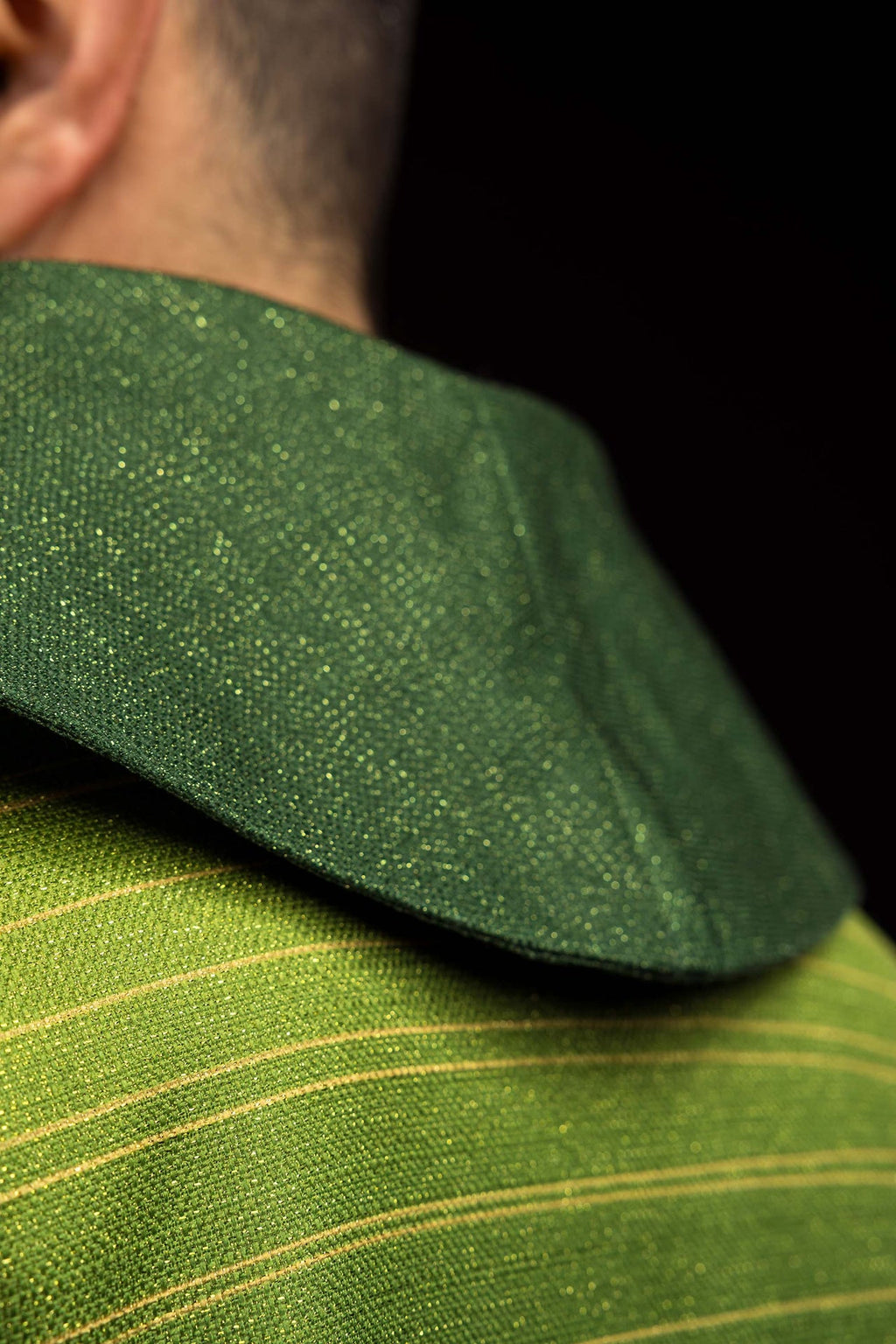 Chasuble imprimée avec Croix de Jérusalem verte