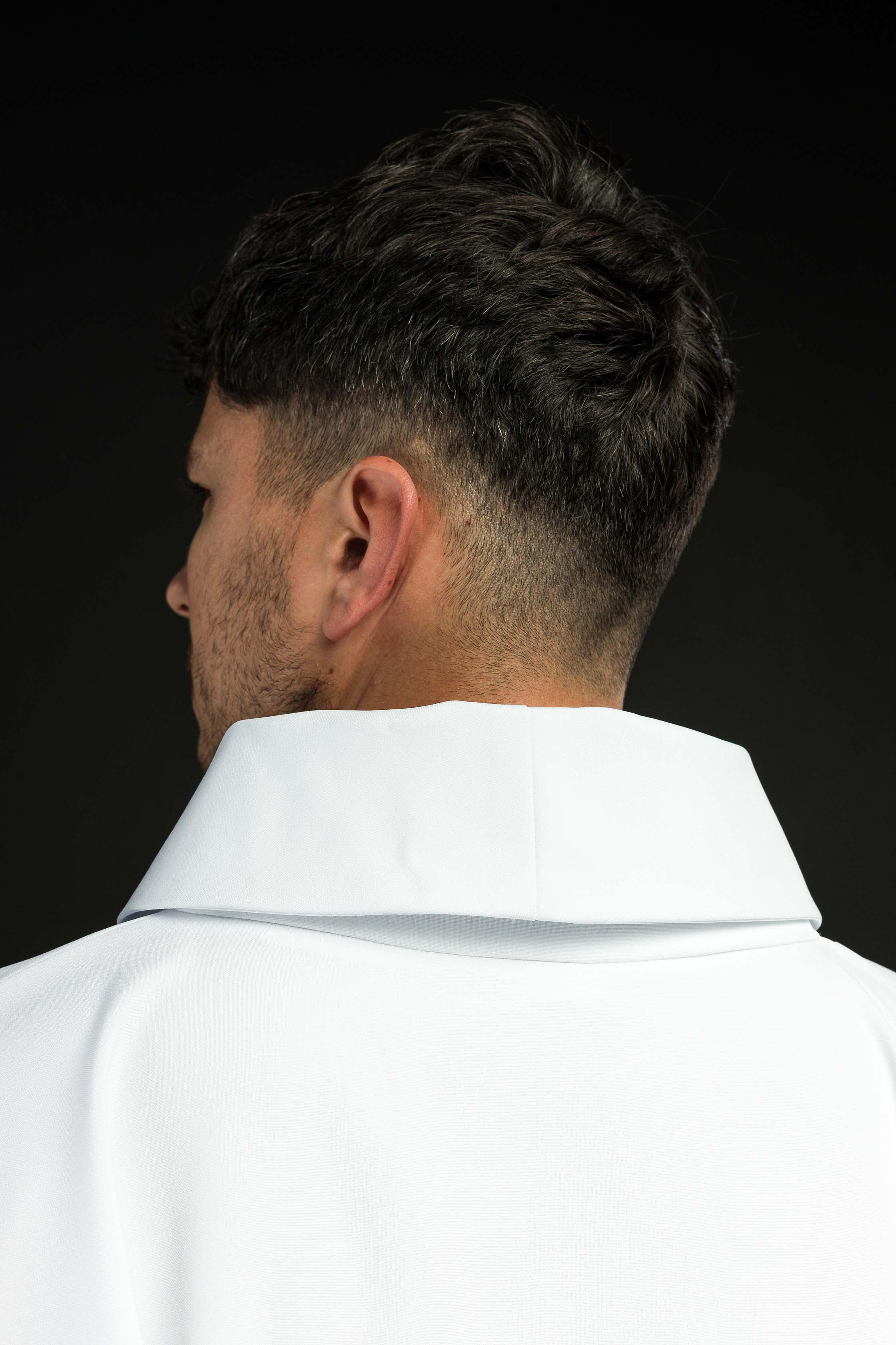 Chasuble liturgique mariale blanche