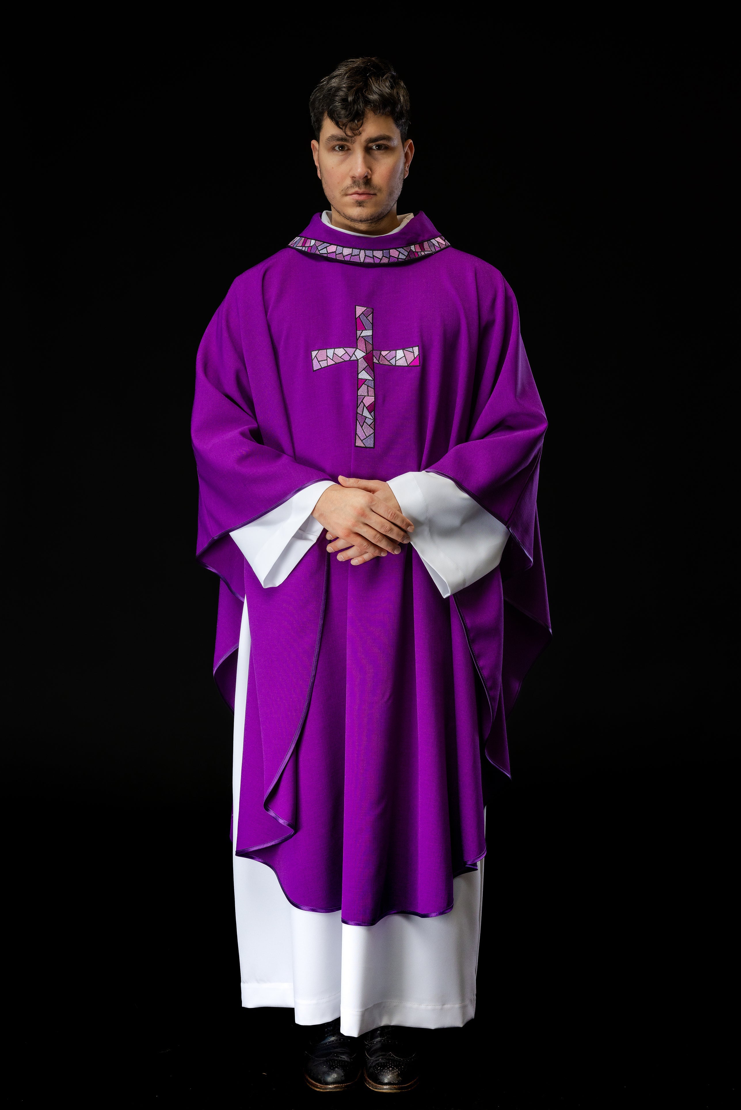 Chasuble avec croix Violet