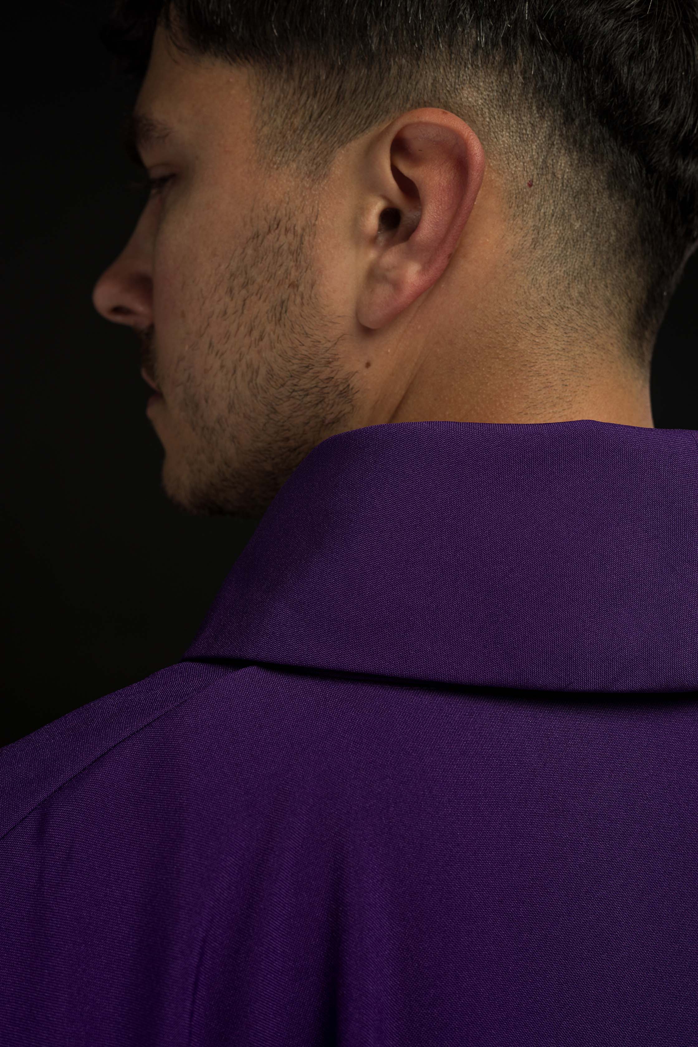 Chasuble brodée IHS Violet