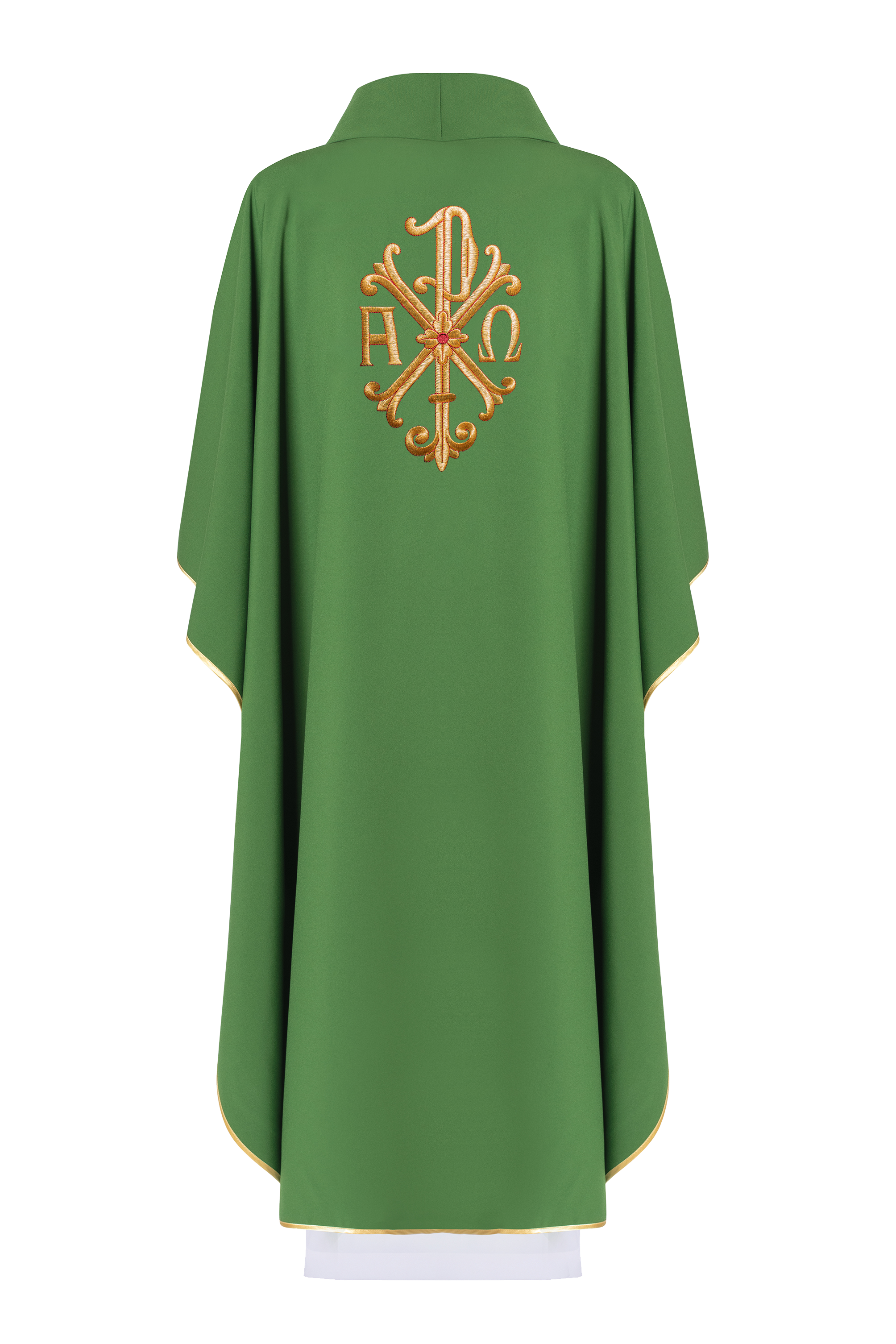 Chasuble brodée Croix verte