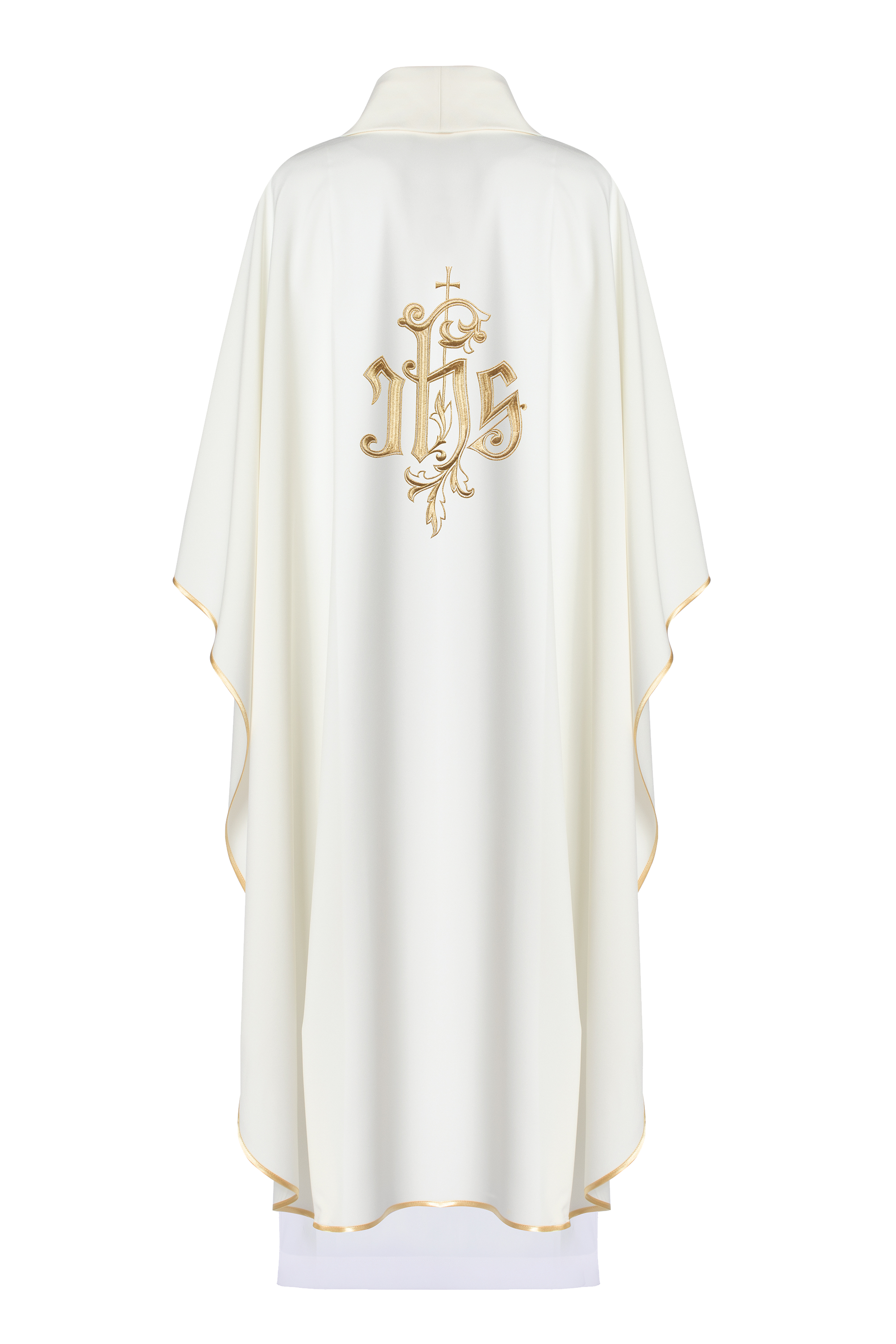 Chasuble écrue à croix brodée