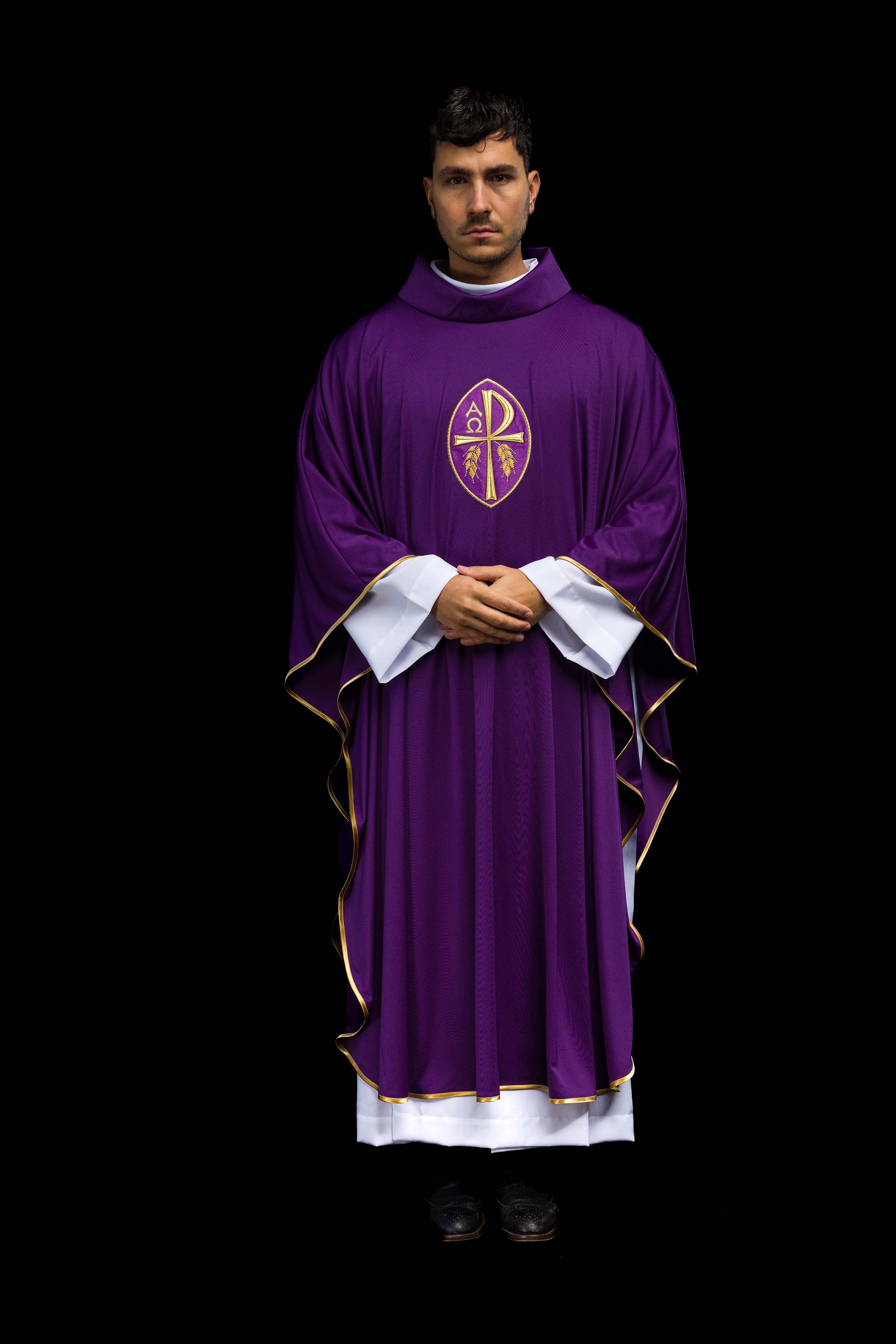 Violet chasuble PAX en tissu léger SACROLITE