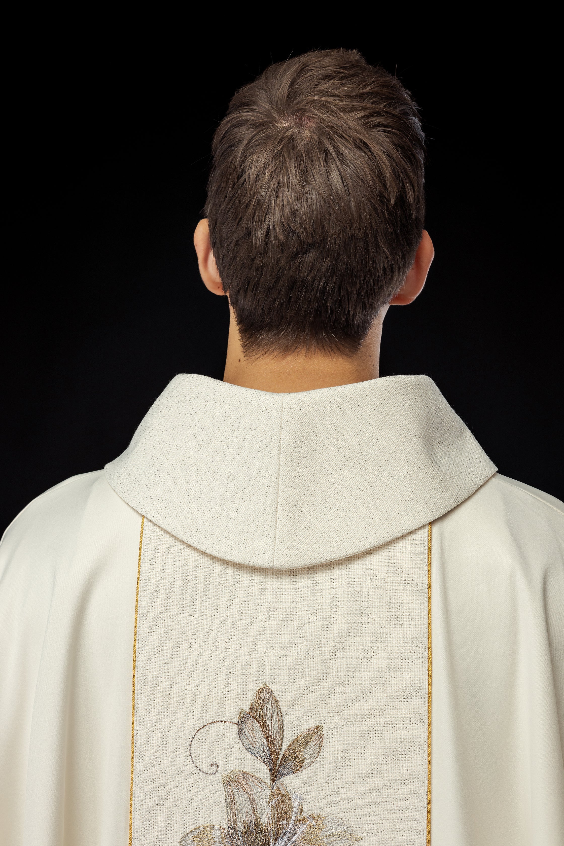 Chasuble brodée à l'effigie de Notre-Dame de Guadalupe