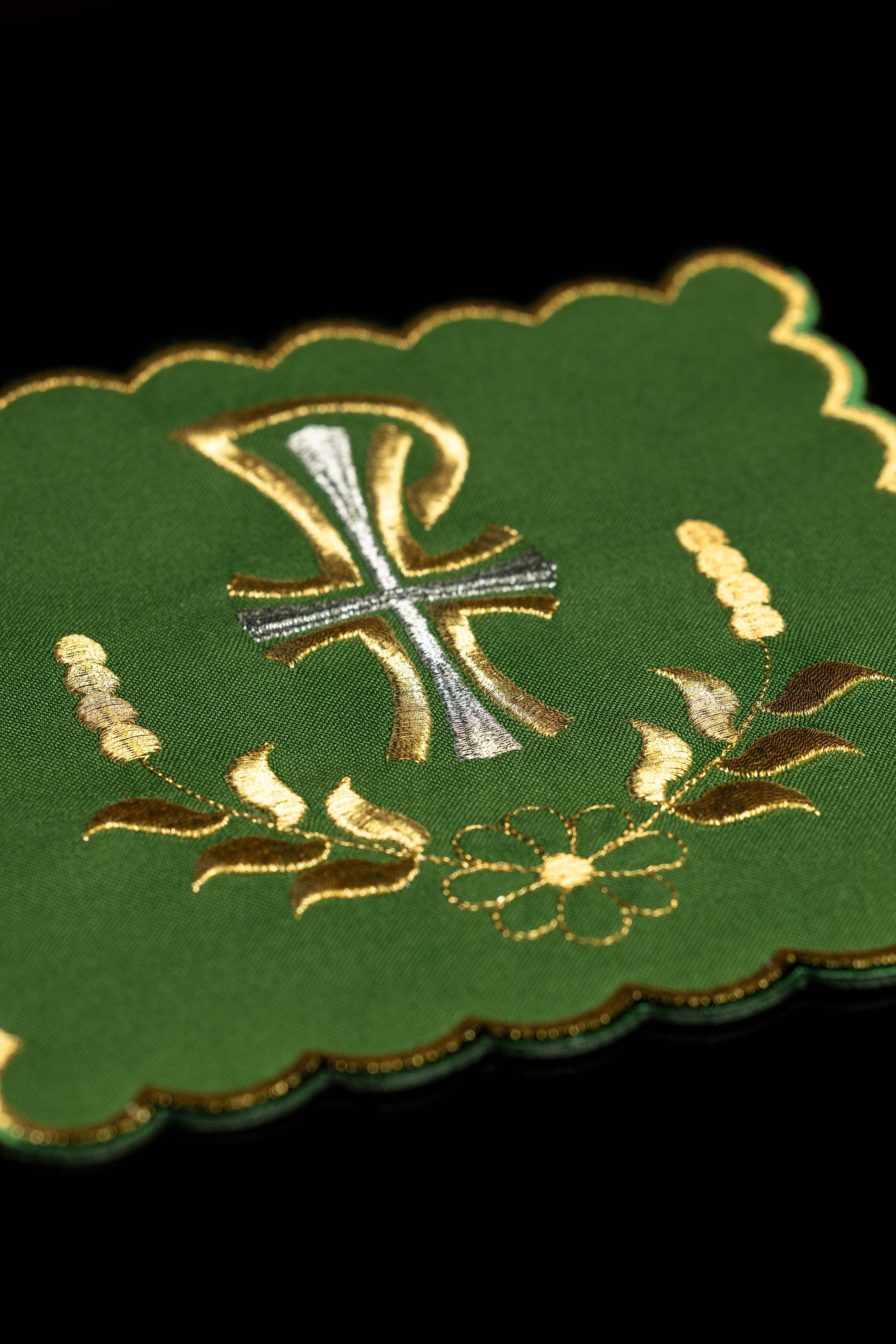 Ensemble de pales de calice avec symbole PAX en quatre couleurs liturgiques