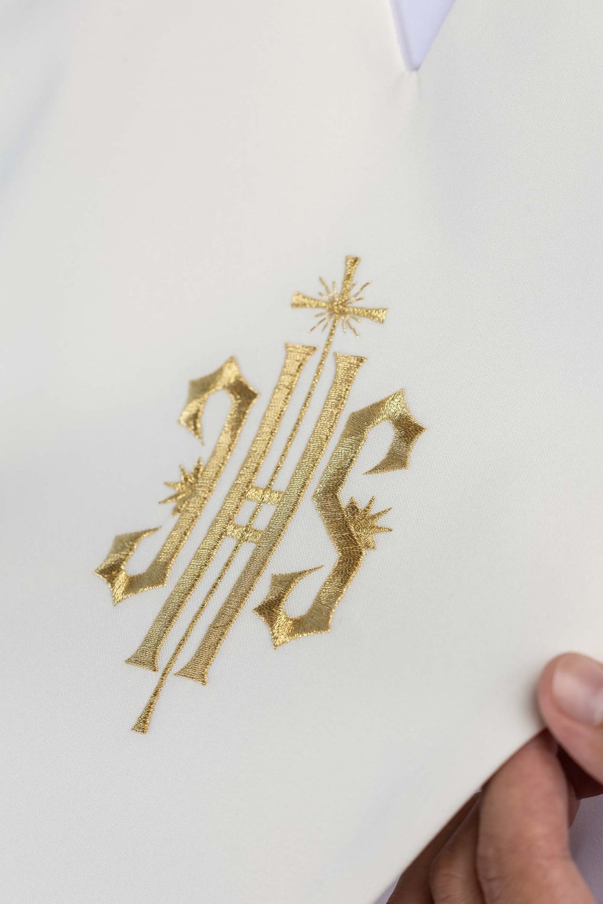 Pallium de lecteur écru avec broderie IHS
