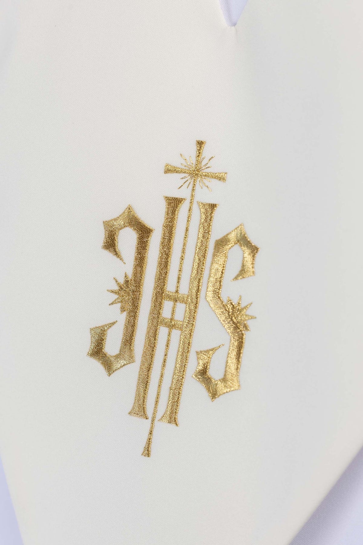 Pallium de lecteur écru avec broderie IHS