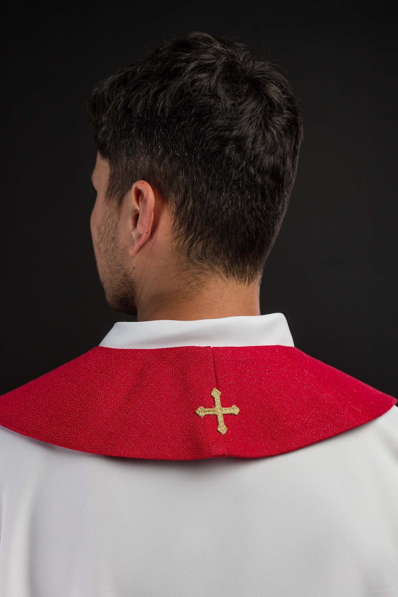 Étole brodée avec l'image de Saint Florian