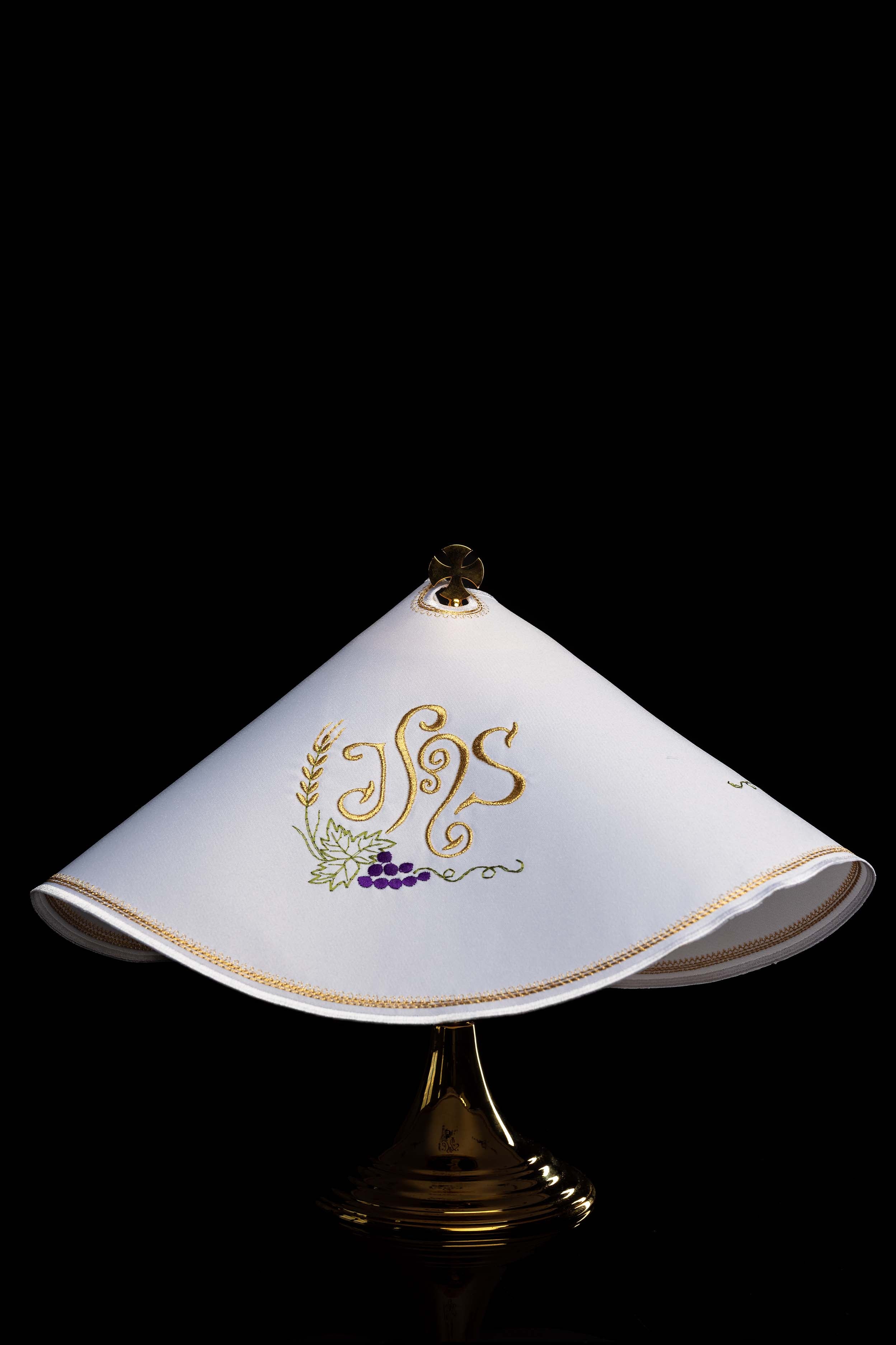Voile de ciboire avec broderie IHS