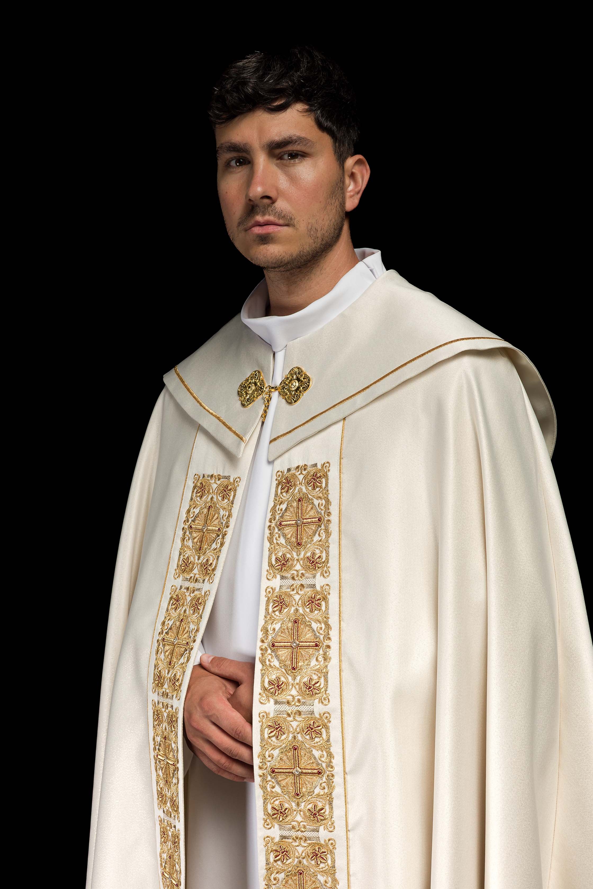 Cape liturgique avec ceinture richement décorée