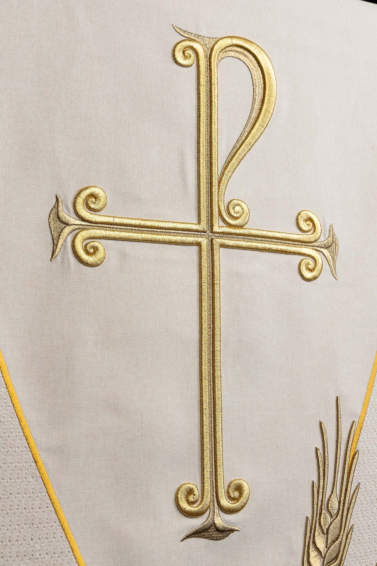 Voile de lutrin écru avec broderie PAX