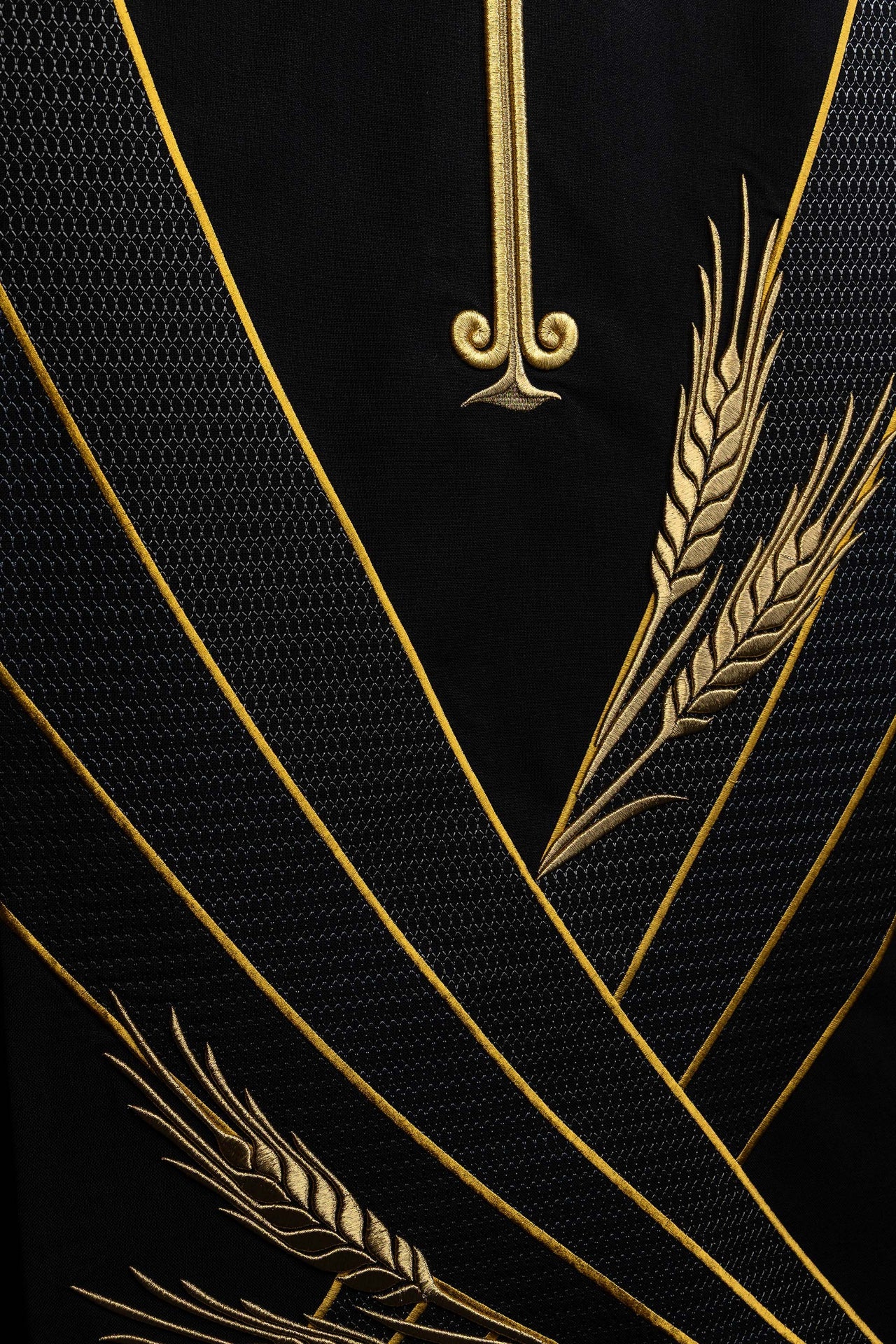 Voile de lutrin noir avec broderie PAX