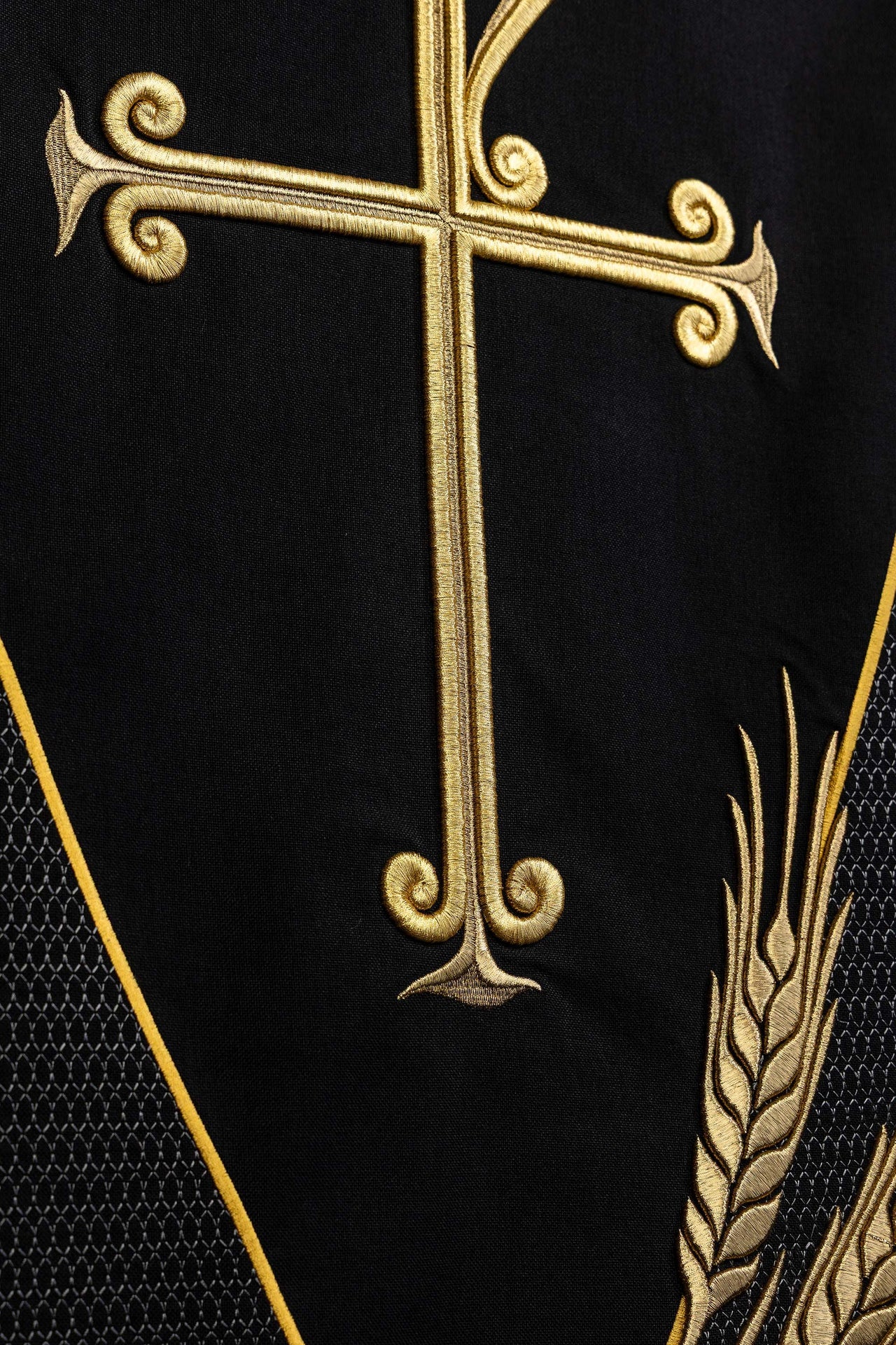 Voile de lutrin noir avec broderie PAX