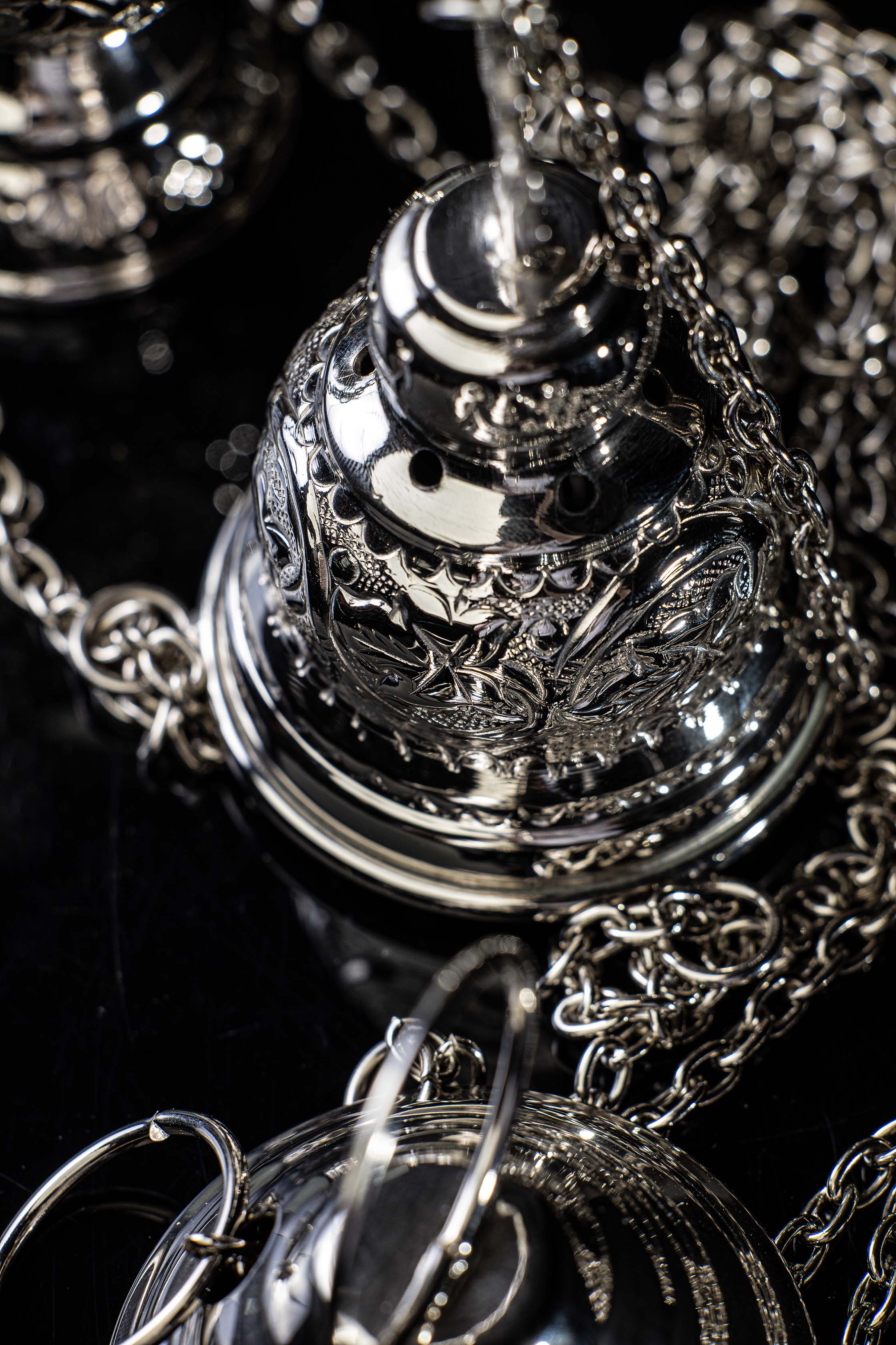 Encensoir - laiton - nickel - 19 cm