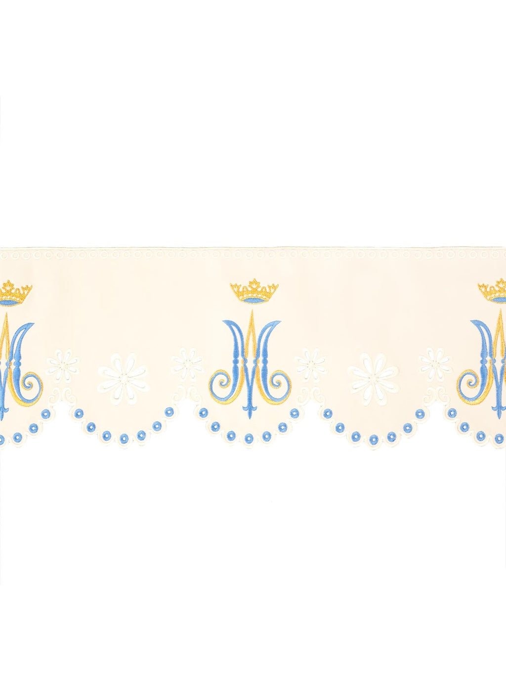 Antependium avec broderie frontale à motif marial KOM/047/05 19cm 3,5m - CHASUBLES.FR