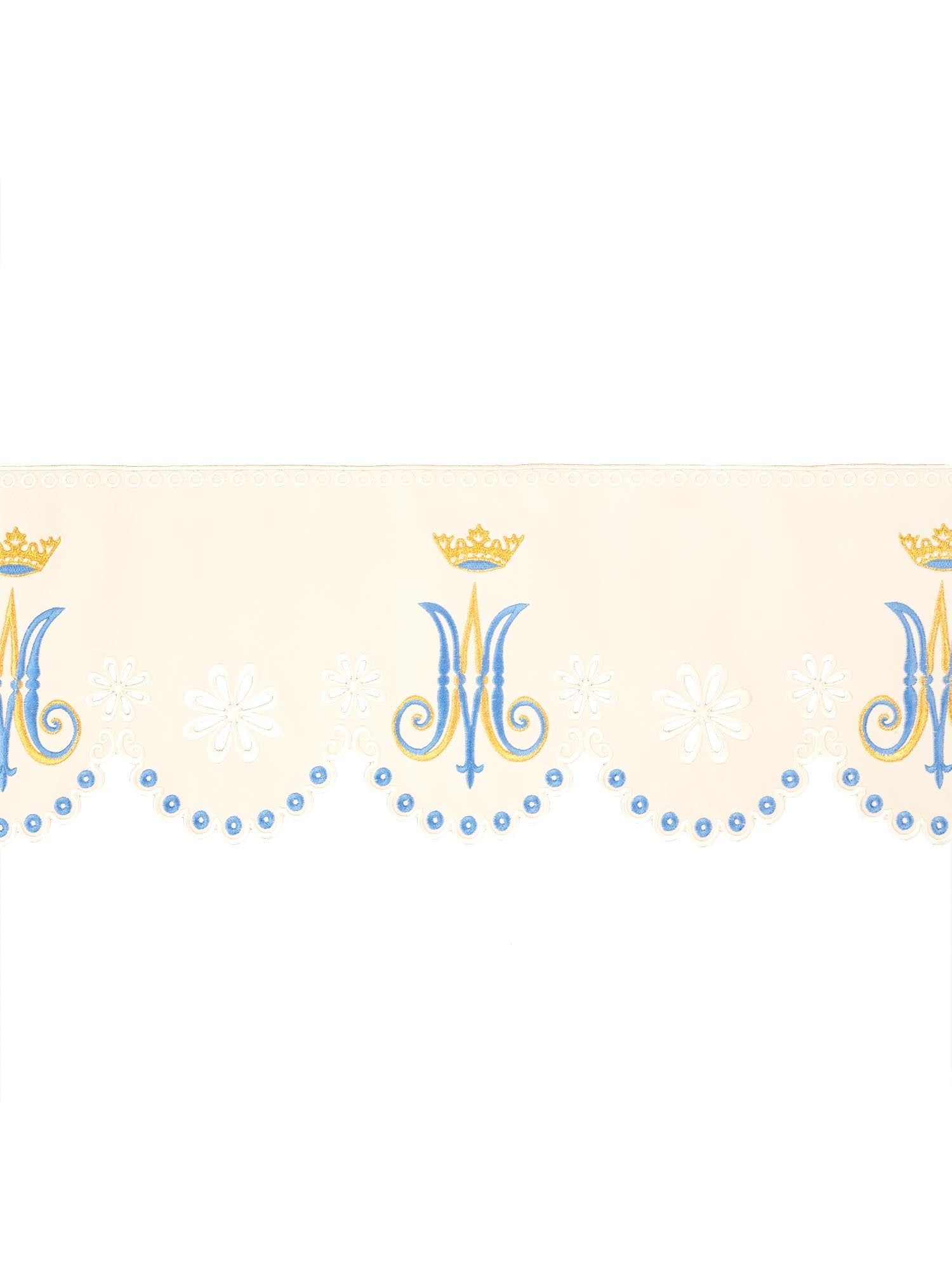 Antependium avec broderie frontale à motif marial KOM/047/05 19cm 3,5m - CHASUBLES.FR